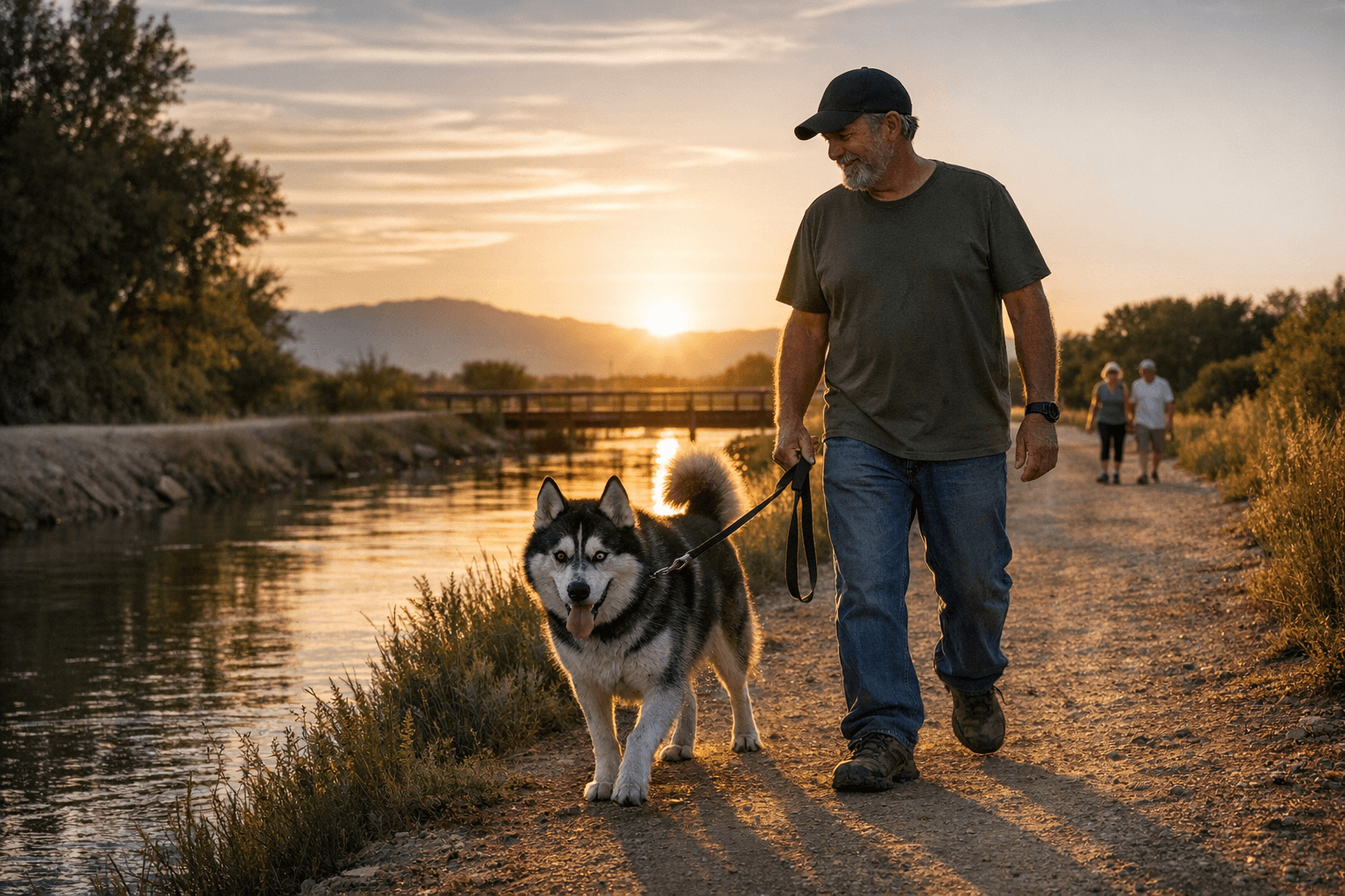 Belen Man and Husky Milo Celebrate Three Years Walking Valencia County Ditchbanks
