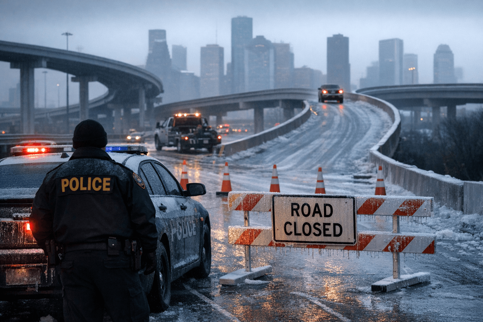 IH-45, SH-288 and More: Icy Roads, Ramp Closures Across Harris County