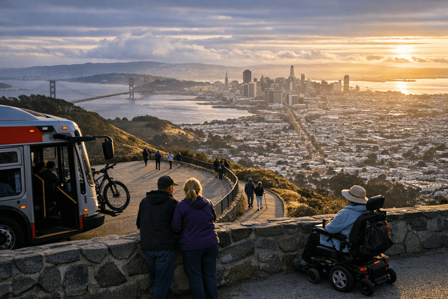 Top San Francisco Outdoor Walks and Views with Transit, Accessibility Tips