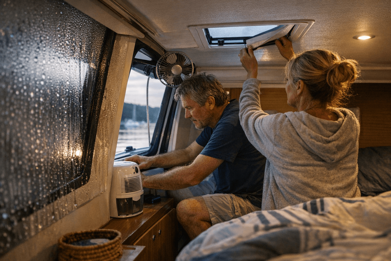 How Liveaboard Catamaran Owners Prevent Condensation with Ventilation and Dehumidifiers