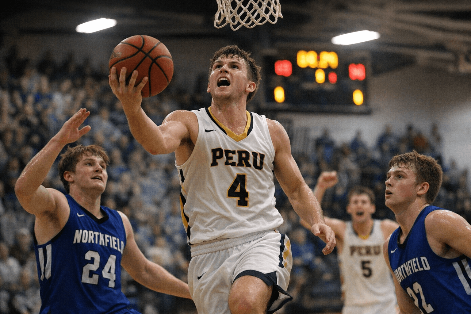 Peru Tigers' Offense Sparks 73-44 Rout of Northfield