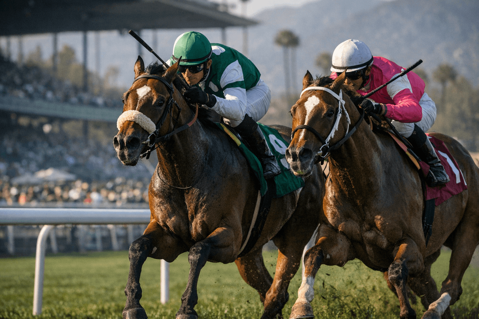 Favored Pura Vida Princesa Edges Lubie's Music to Win Santa Anita Mile