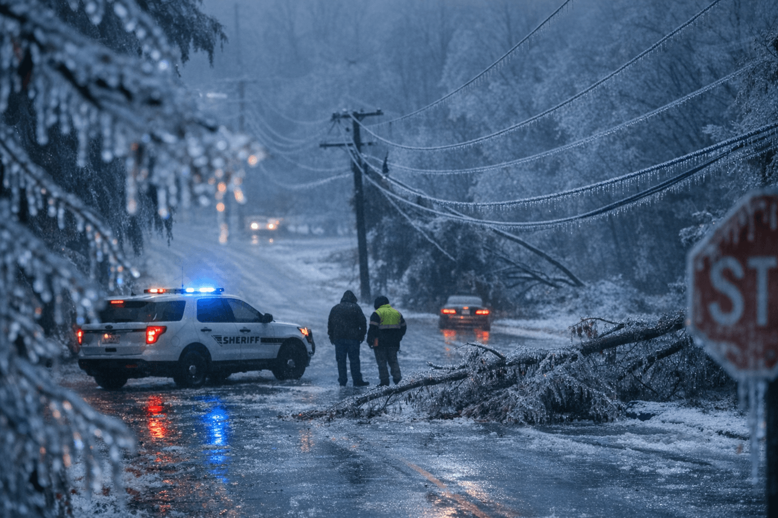 Forsyth County Faces Up to Three-Quarters-Inch Freezing Rain; Officials Urge No Travel