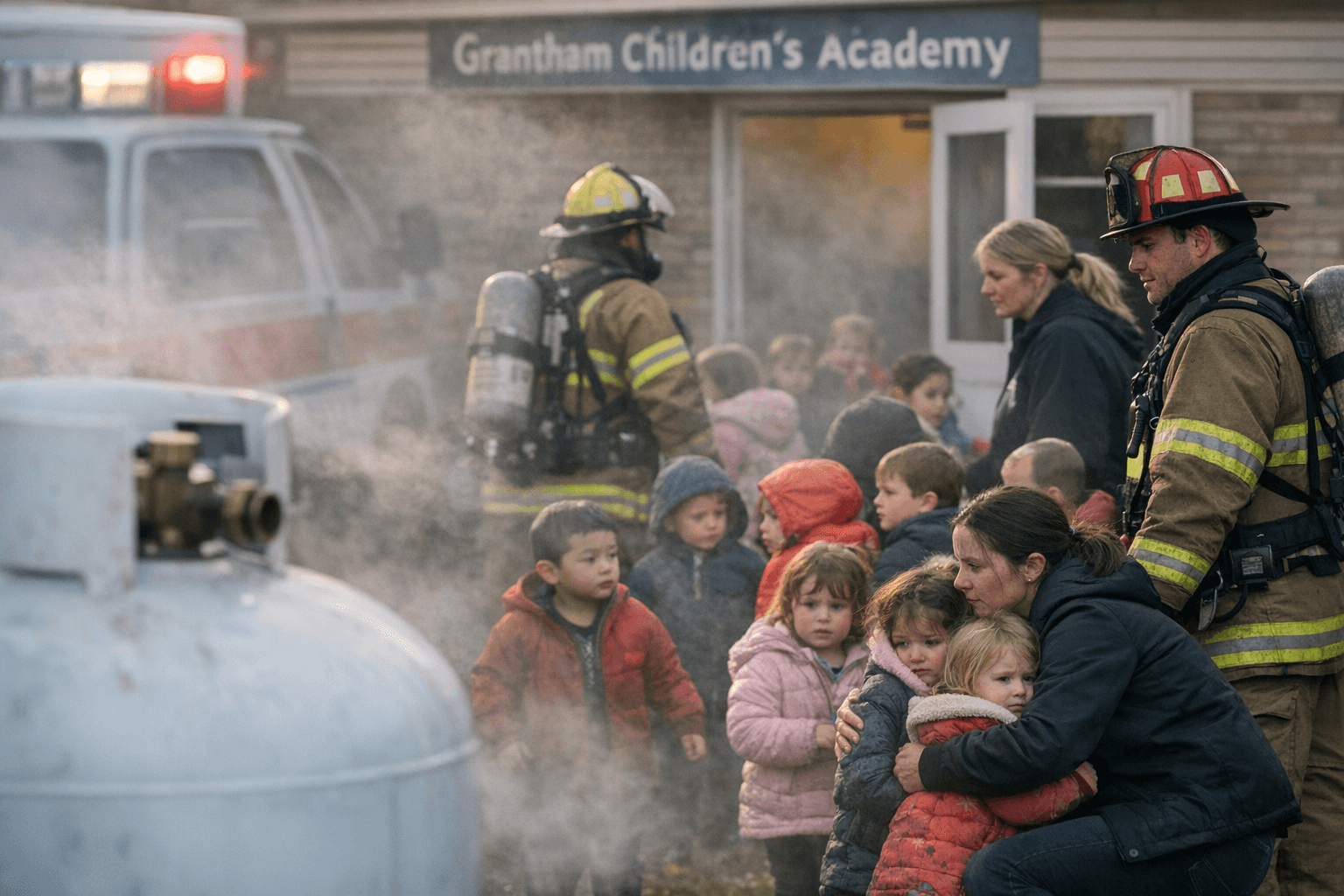 Empty Propane Tank Forces Evacuation of 35 Children at Grantham Children's Academy