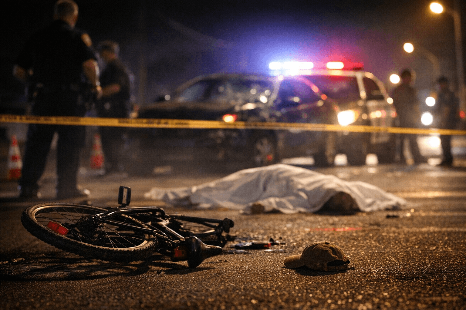 Pedestrian in his 50s killed pushing bicycle outside crosswalk on Jensen Drive