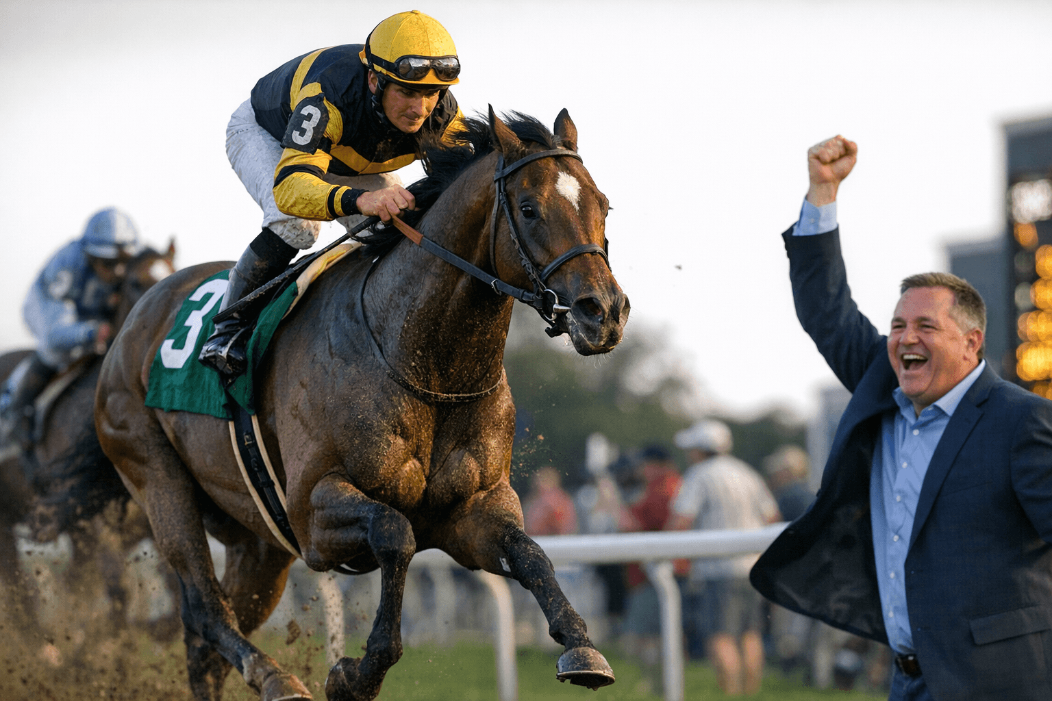 Anegada Under Hernandez Rallies to Connally Turf Cup for Maker's 10th