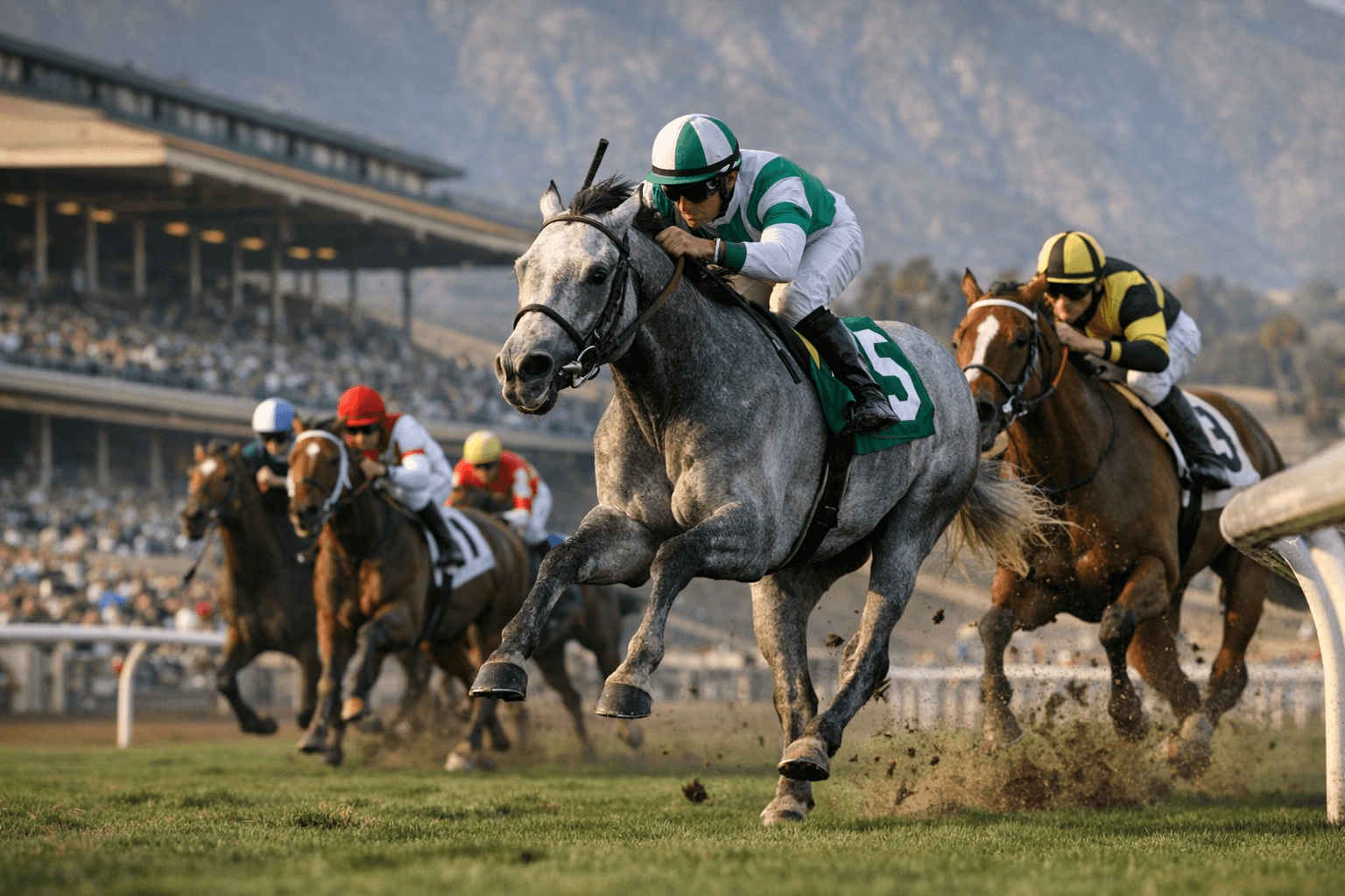 Baffert Trainee Greenwich Village Rallies From Last to Win Baffle Stakes