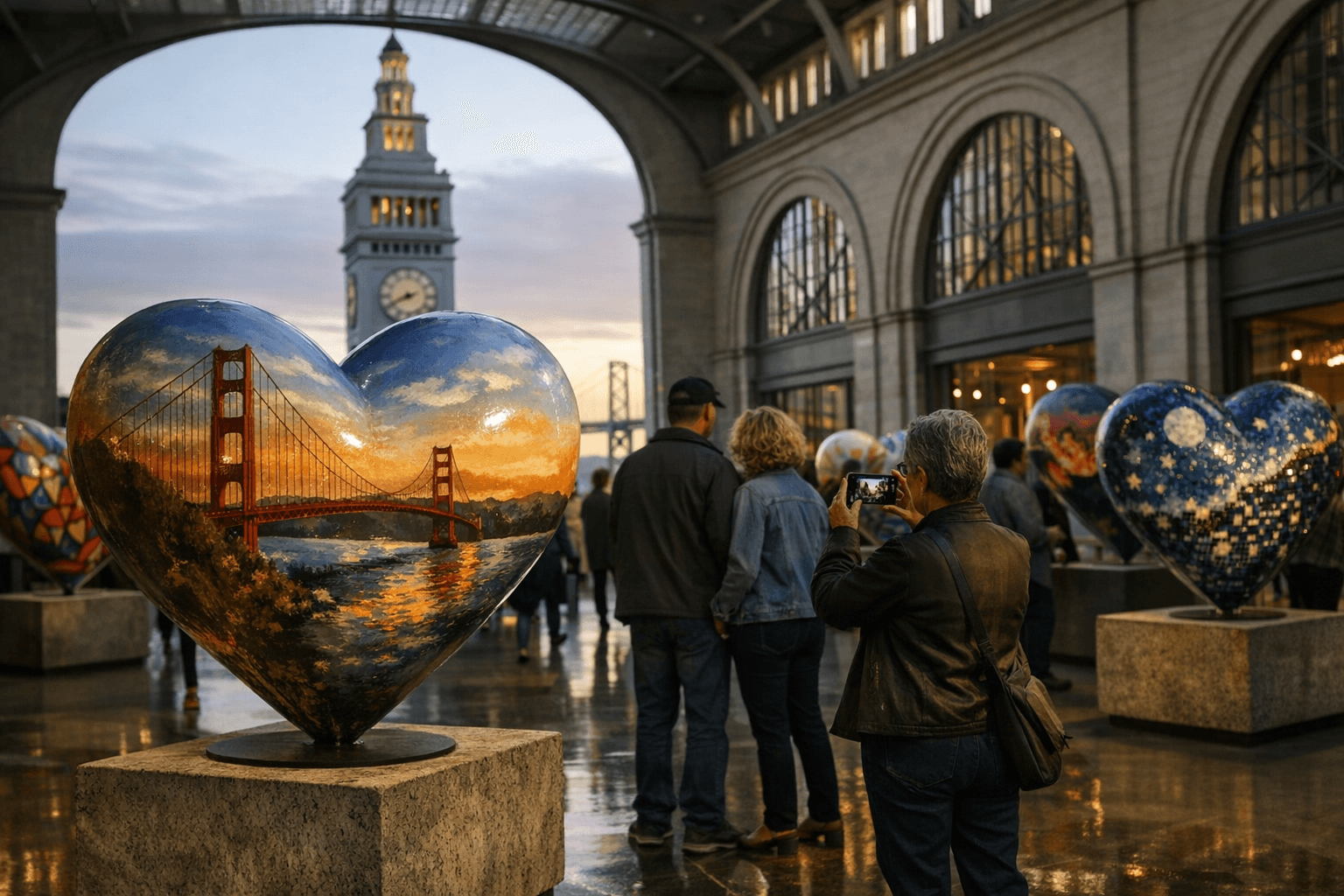 Ferry Building debuts Hearts in San Francisco exhibition benefiting S.F. General Hospital