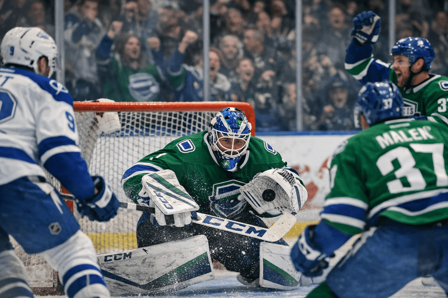 Málek Makes 26 Saves as Utica Comets Defeat Crunch 5-1