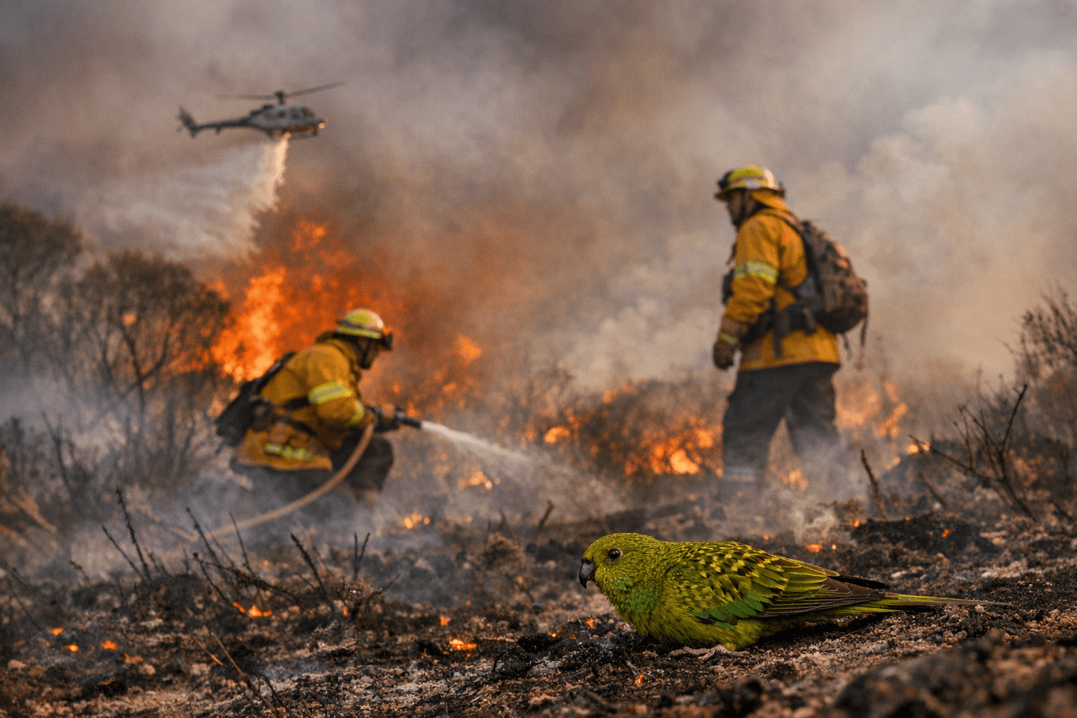 Lightning-started Bushfire Burns 11,000 Hectares, Endangers 150 Western Ground Parrots