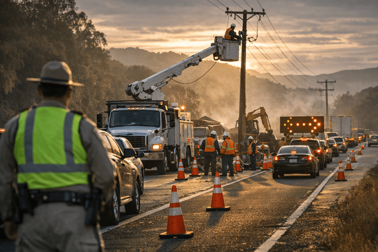 US‑101 Northbound Lane Closure Near Heart Arrow Trail for Utility Work