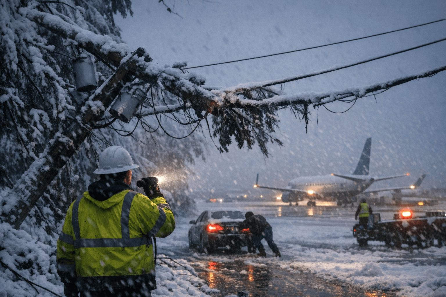 Winter Storm Causes Outages, Travel Disruptions and Flight Cancellations in Fresno County