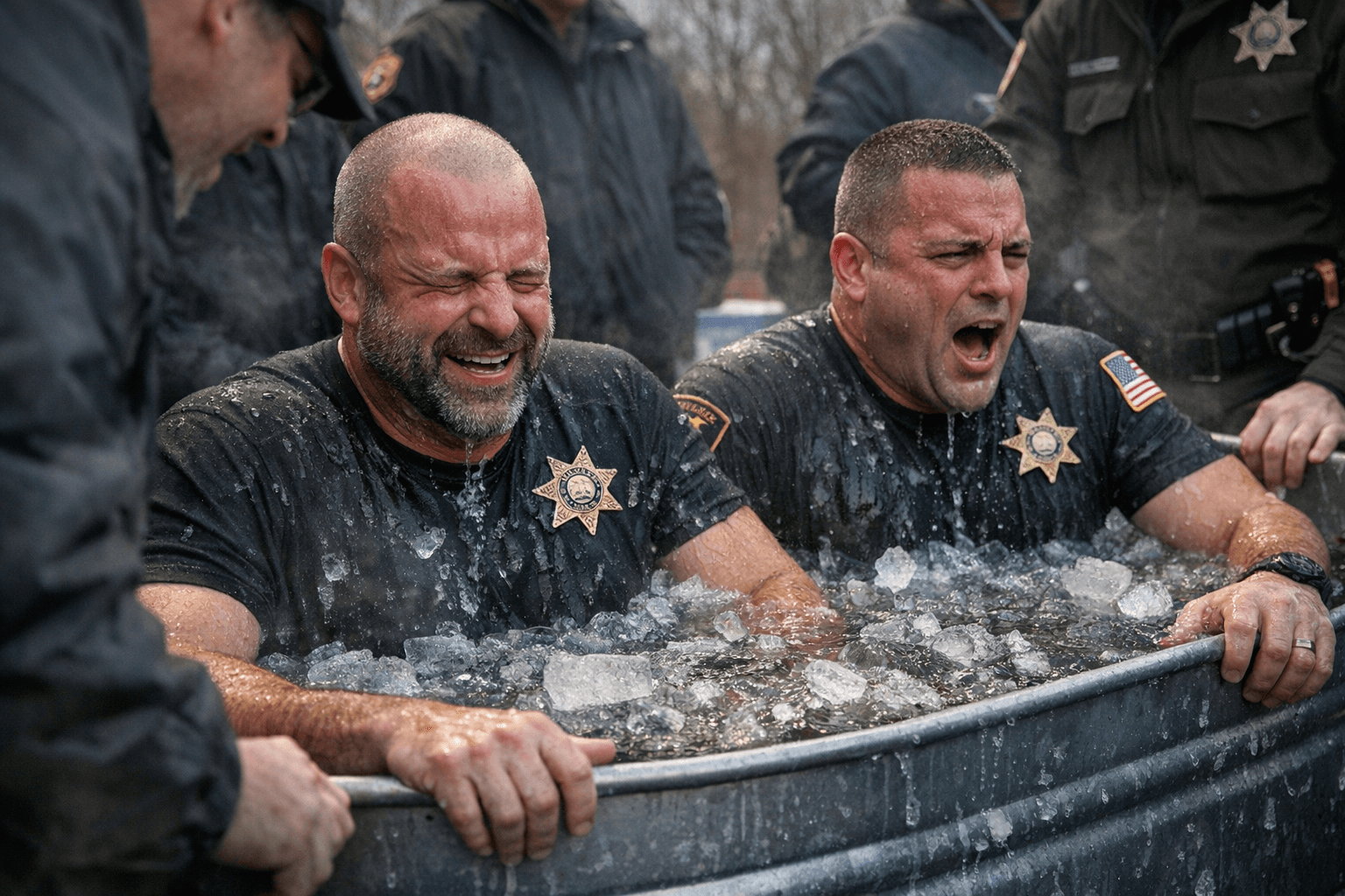 Prince George’s County Deputies Endure Ice Bath Trial for Polar Plunge Fundraiser