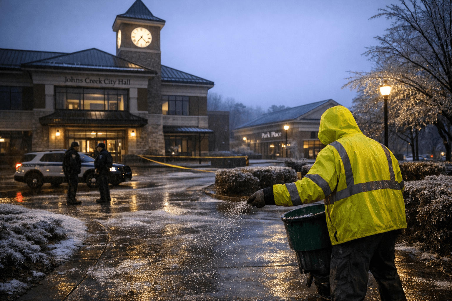 Johns Creek Delays City Hall, Park Place Opening to Noon Monday