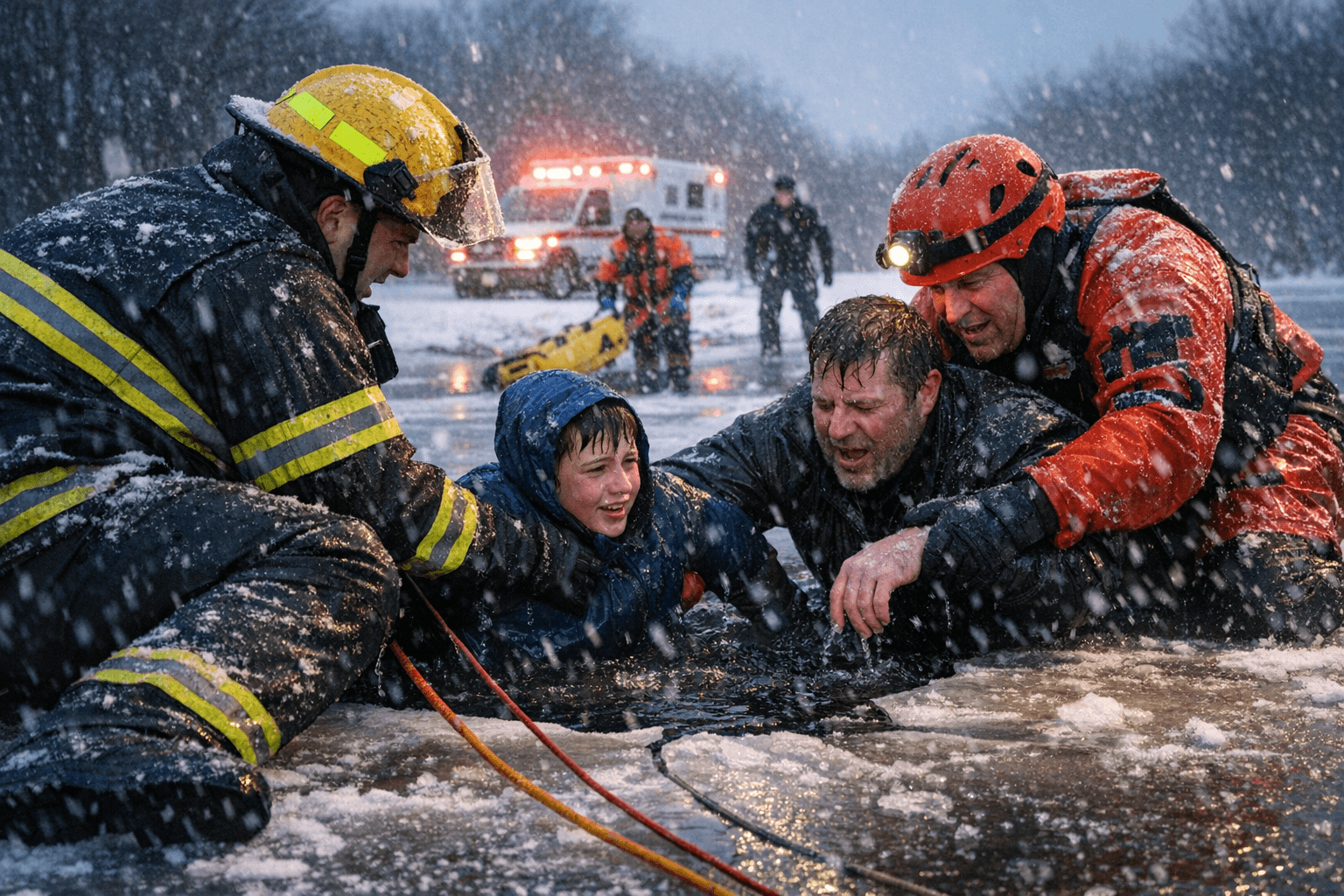 Smithtown Praises First Responders After Gibbs Pond Ice Rescue During Storm