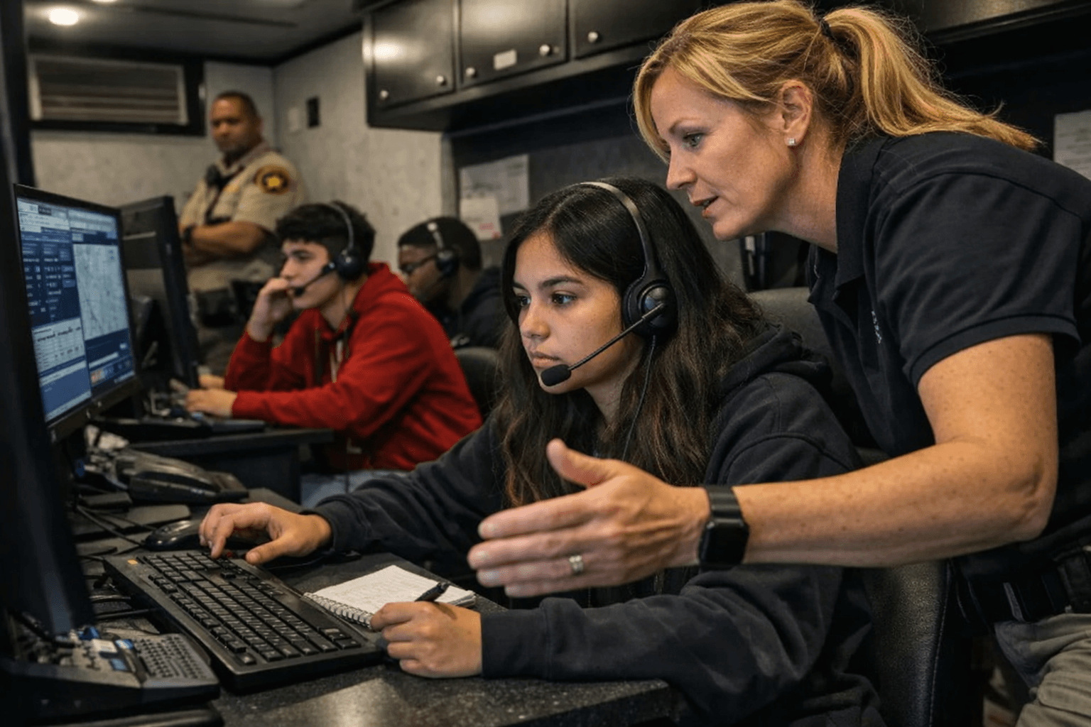 Mobile 911 Dispatch Trailer Brings Hands-On Training to Fresno High Schools