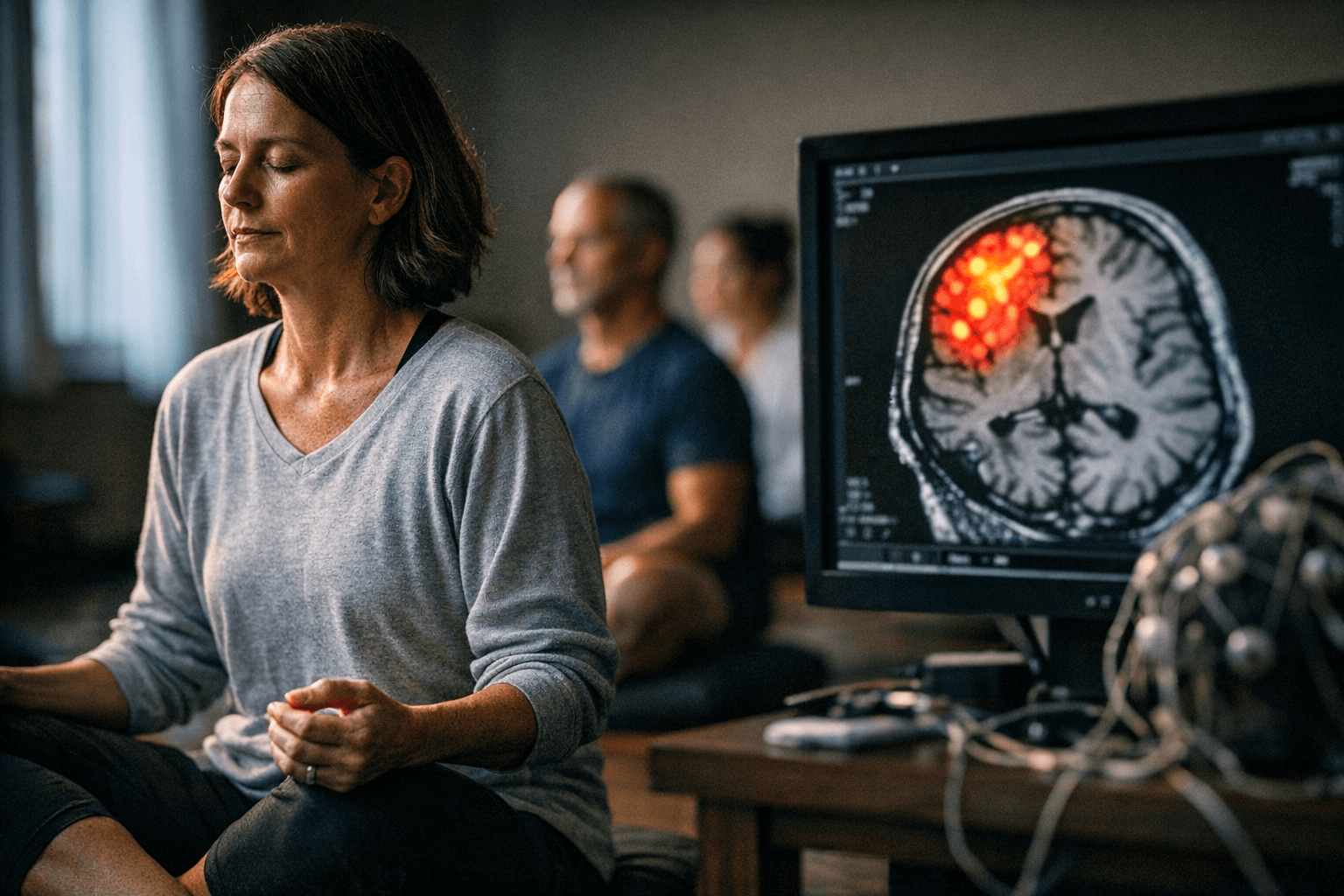 Breath Counting and 8-Week Mindfulness Reduce Left-Frontal Brain Connectivity