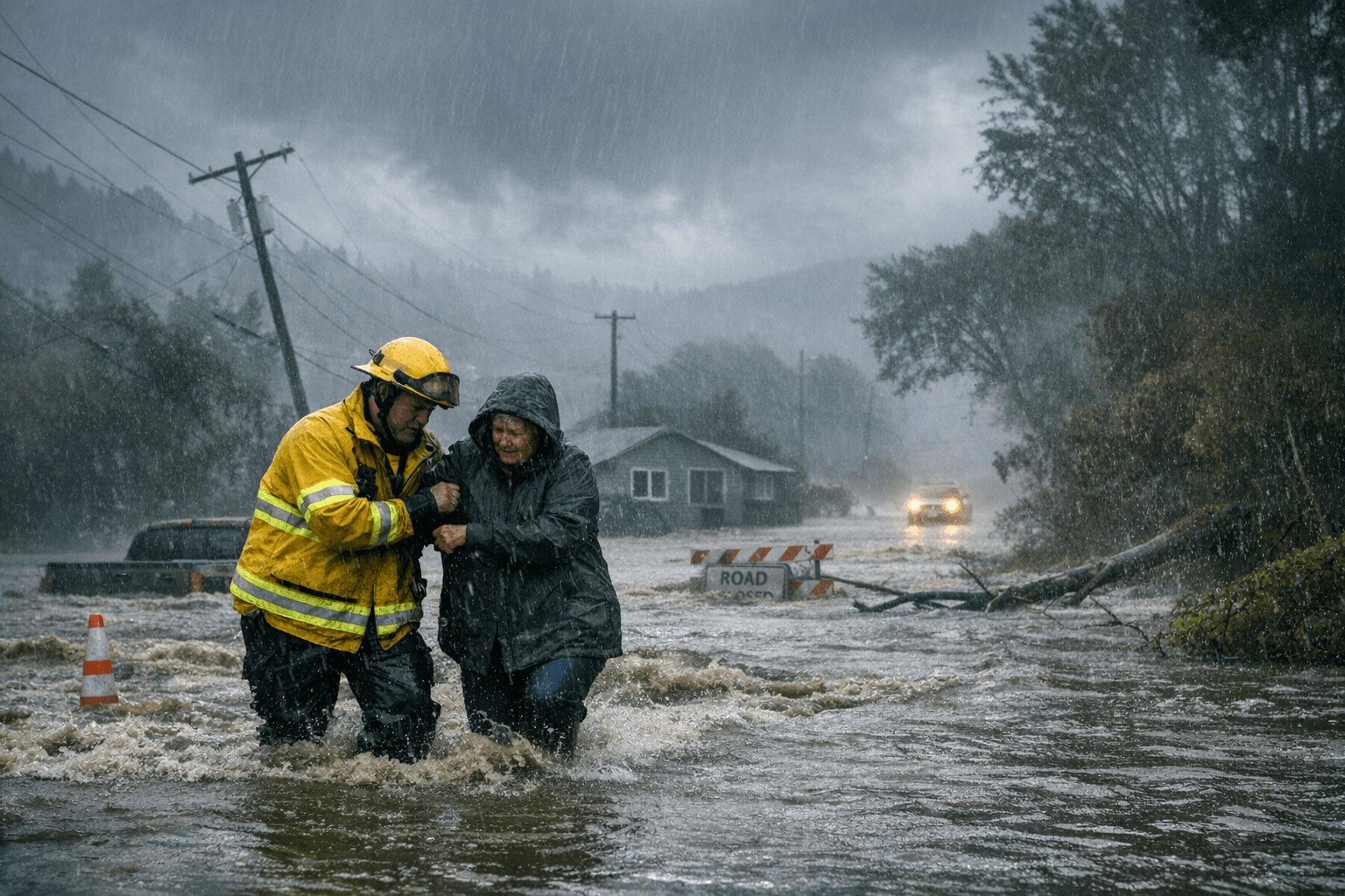 Atmospheric River Pounds Humboldt County: Widespread Flooding, High Winds
