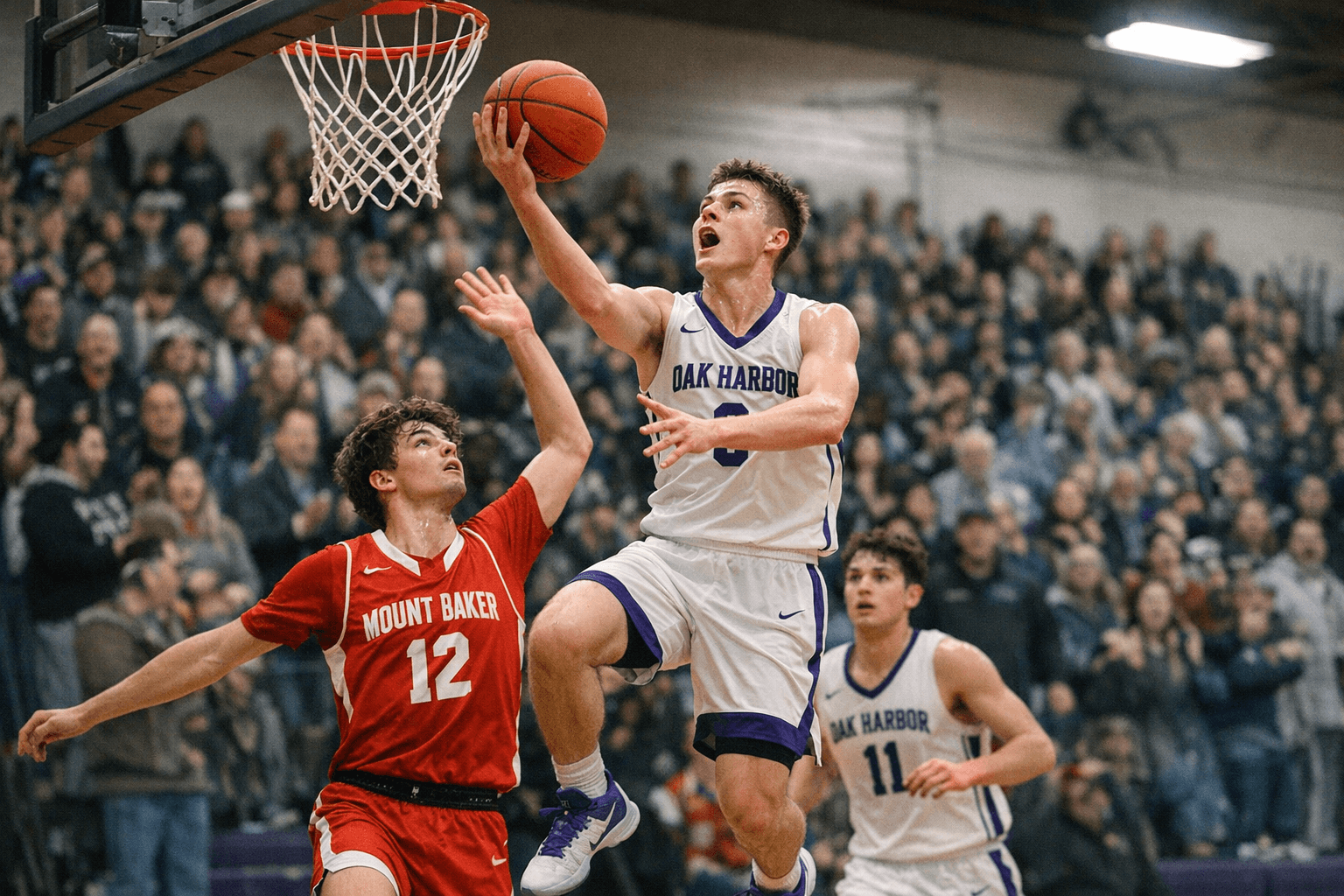 Oak Harbor Boys Basketball Dominates Mount Baker 74-46 Jan. 23