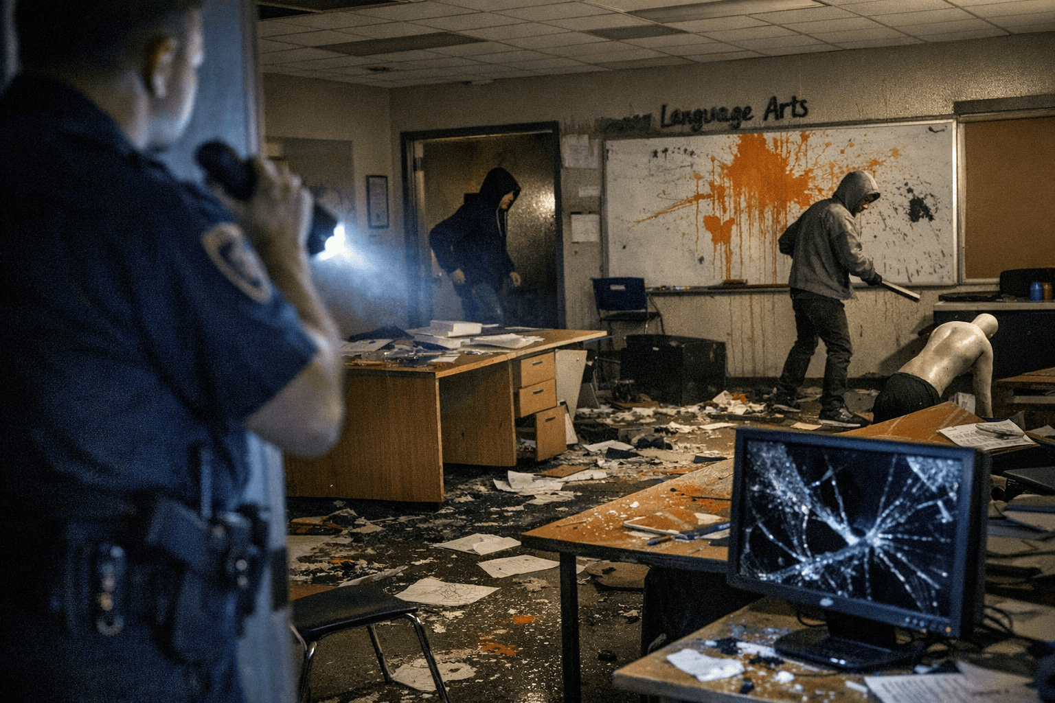 Los Lunas Police Release Photos, Seek Tips After High School Vandalism