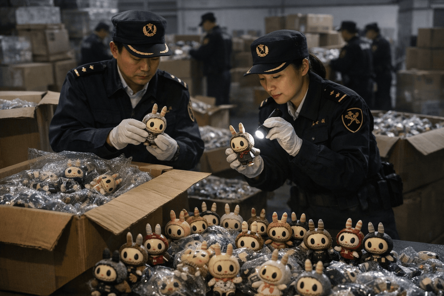 Beilun Customs Intercept Thousands of Suspected Counterfeit Labubu Collectibles