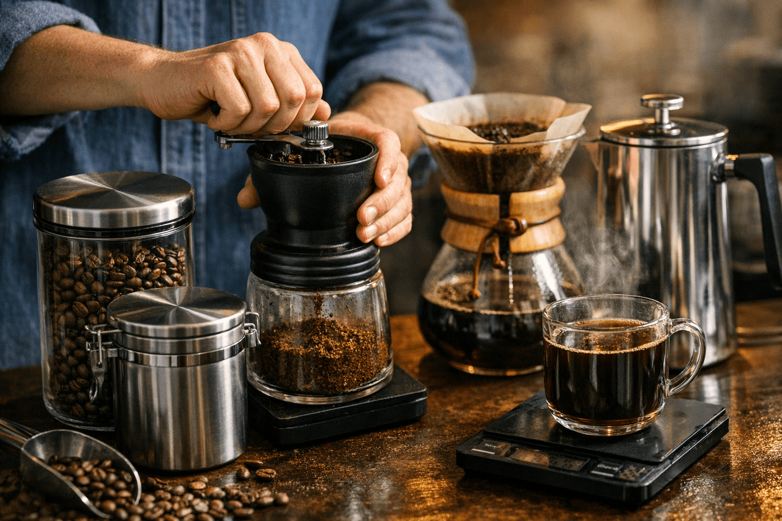 Grind Fresh, Store Properly, Choose Glass or Metal Brewers for Better Coffee