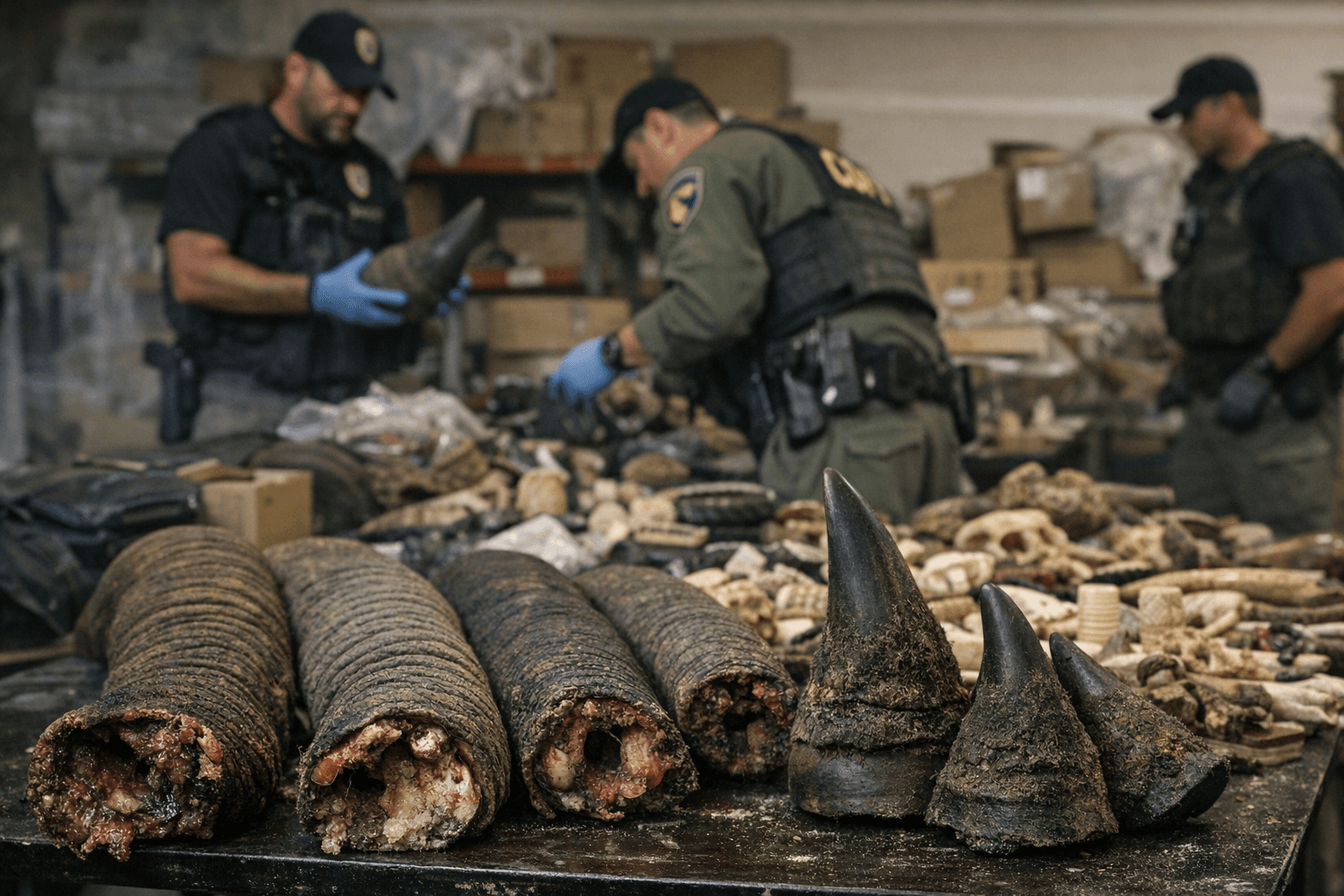 Fresno-Area Trafficking Probe Seizes Elephant Trunks, Rhino Horns and Hundreds of Parts