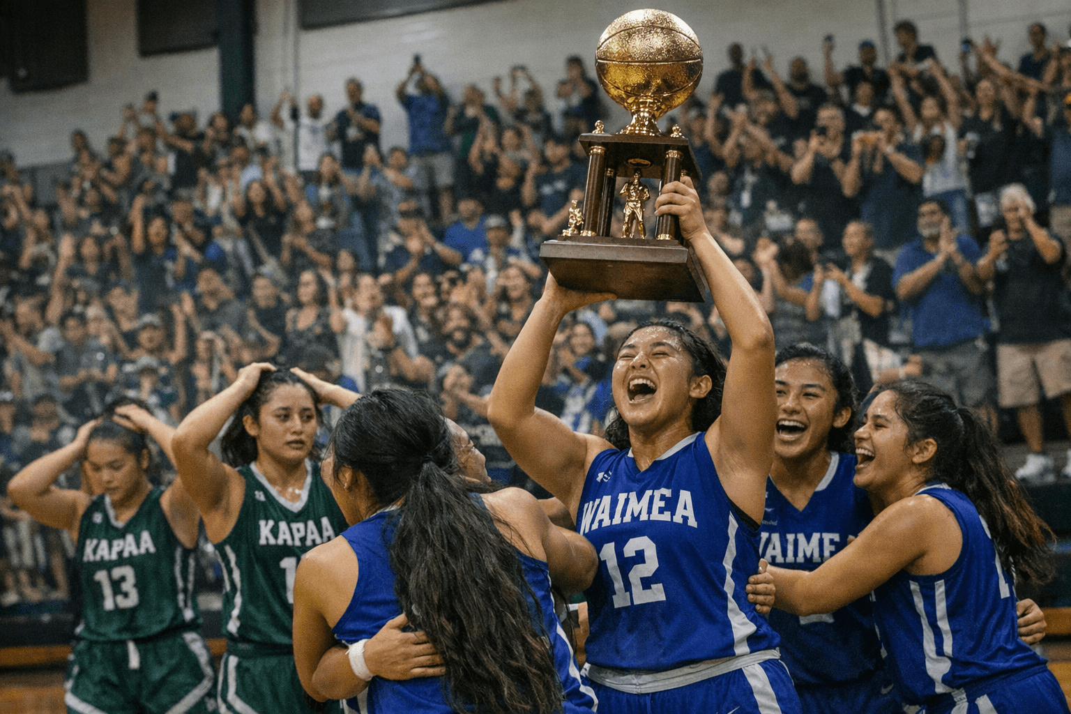 Unbeaten Waimea Menehune beat Kapaa 47-25 to win KIF championship