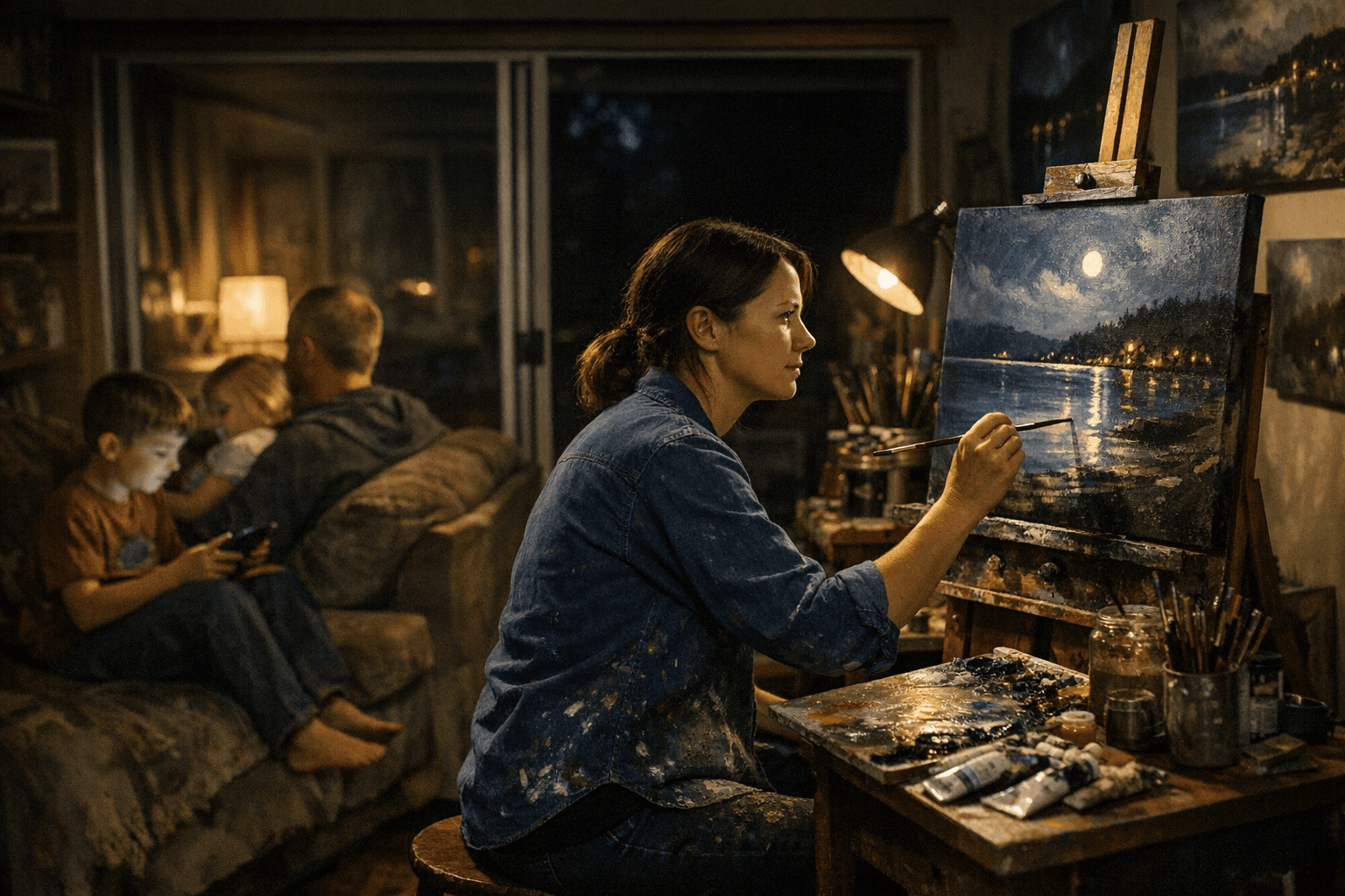 Oak Harbor Oil Painter Katy Holley Captures Whidbey Nocturnes, Balances Family Life