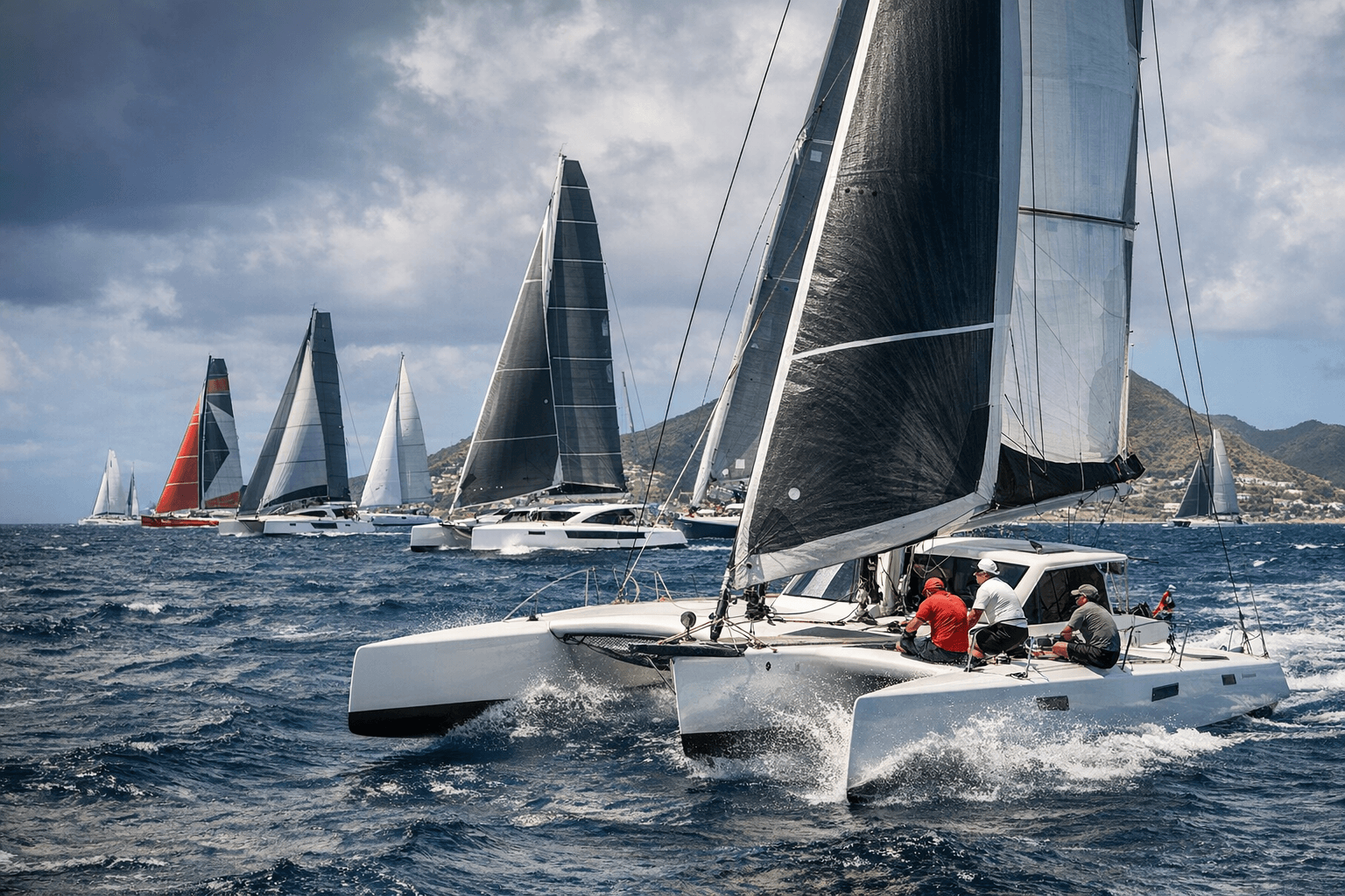 Eighth Caribbean Multihull Challenge: 22 Diverse Multihulls Set Sail From St Maarten