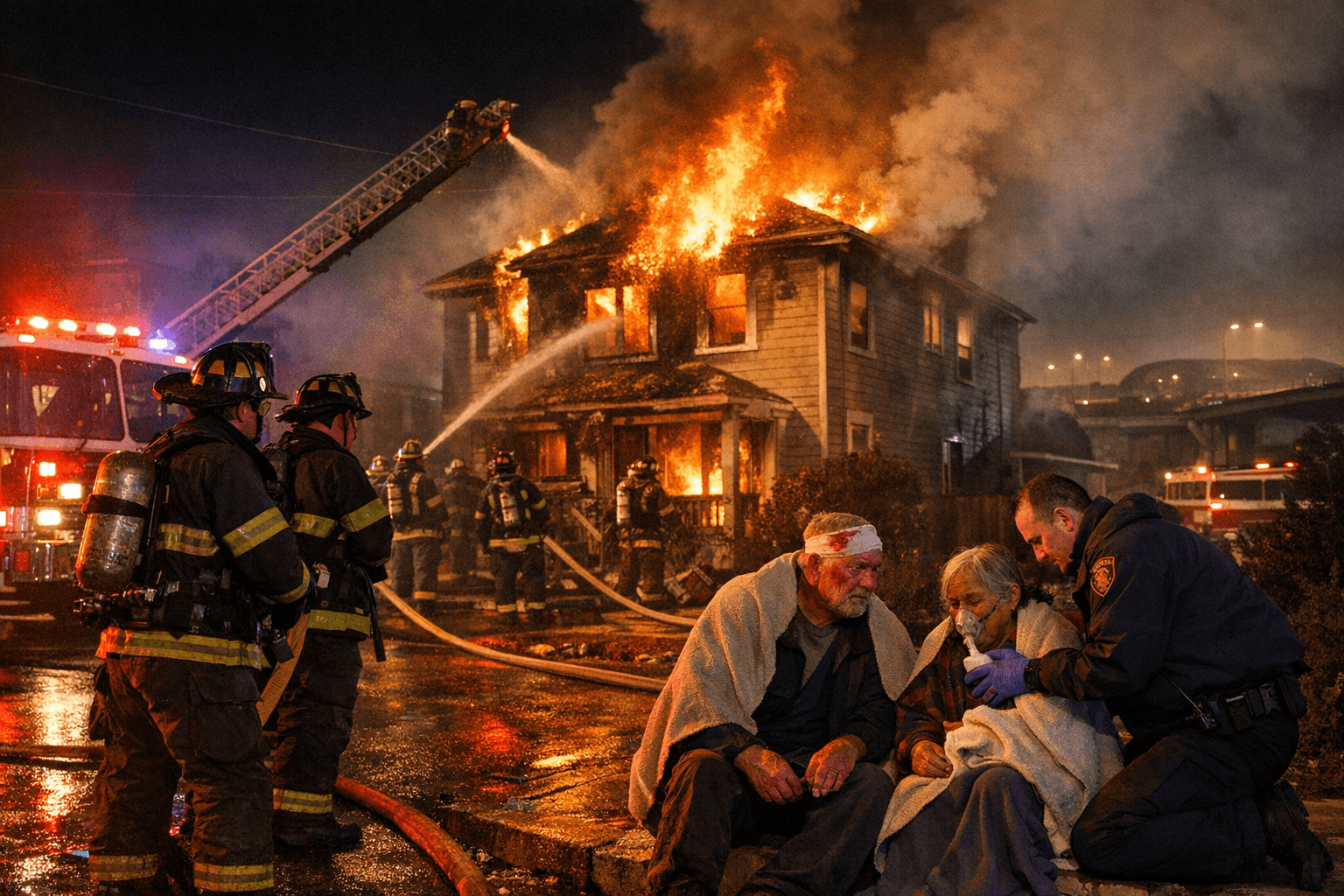 Two injured, eight displaced in two-alarm house fire near Candlestick Park