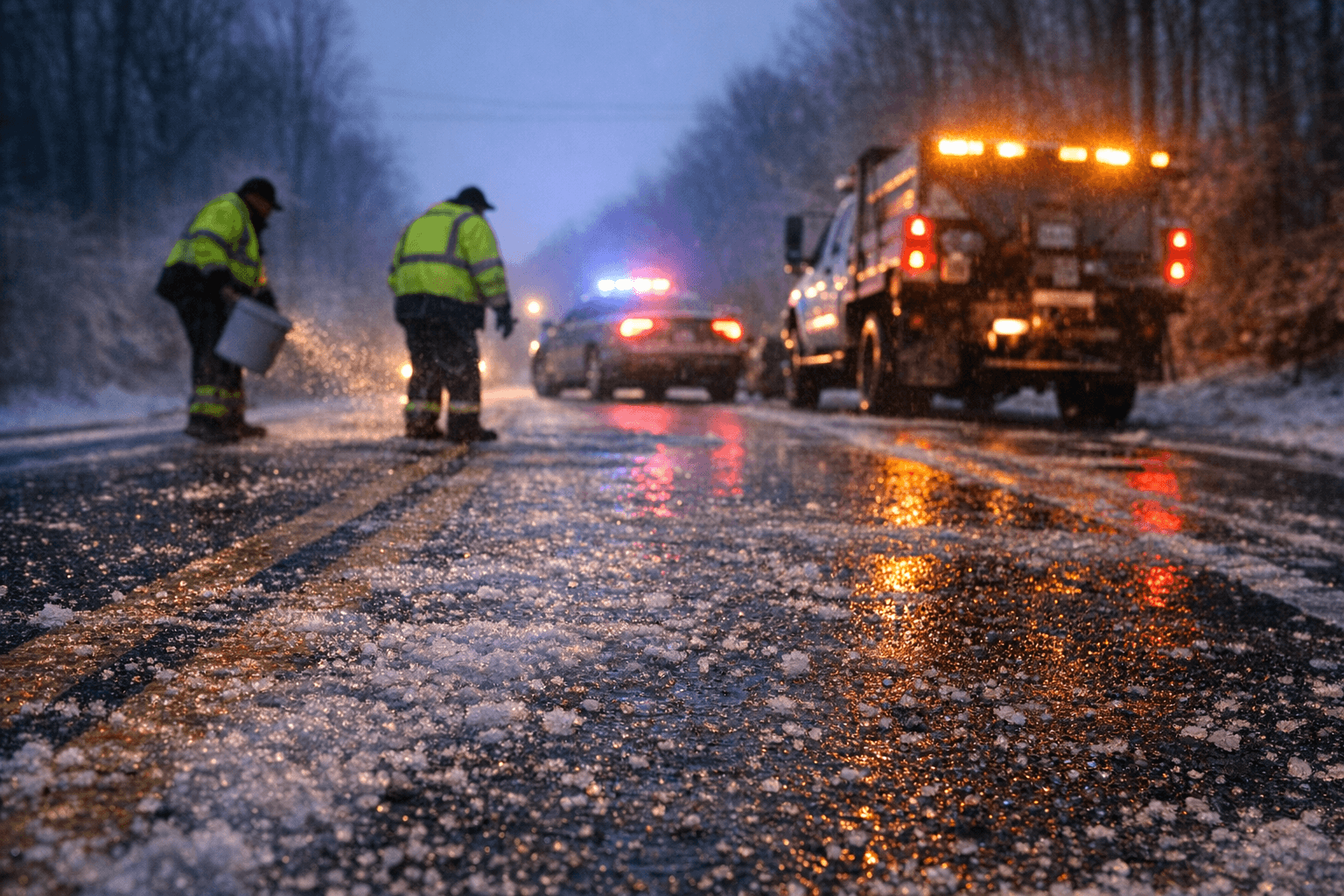 Sleet Overnight in Western Triad Leaves Alamance County Roads Risky, NCDOT Says
