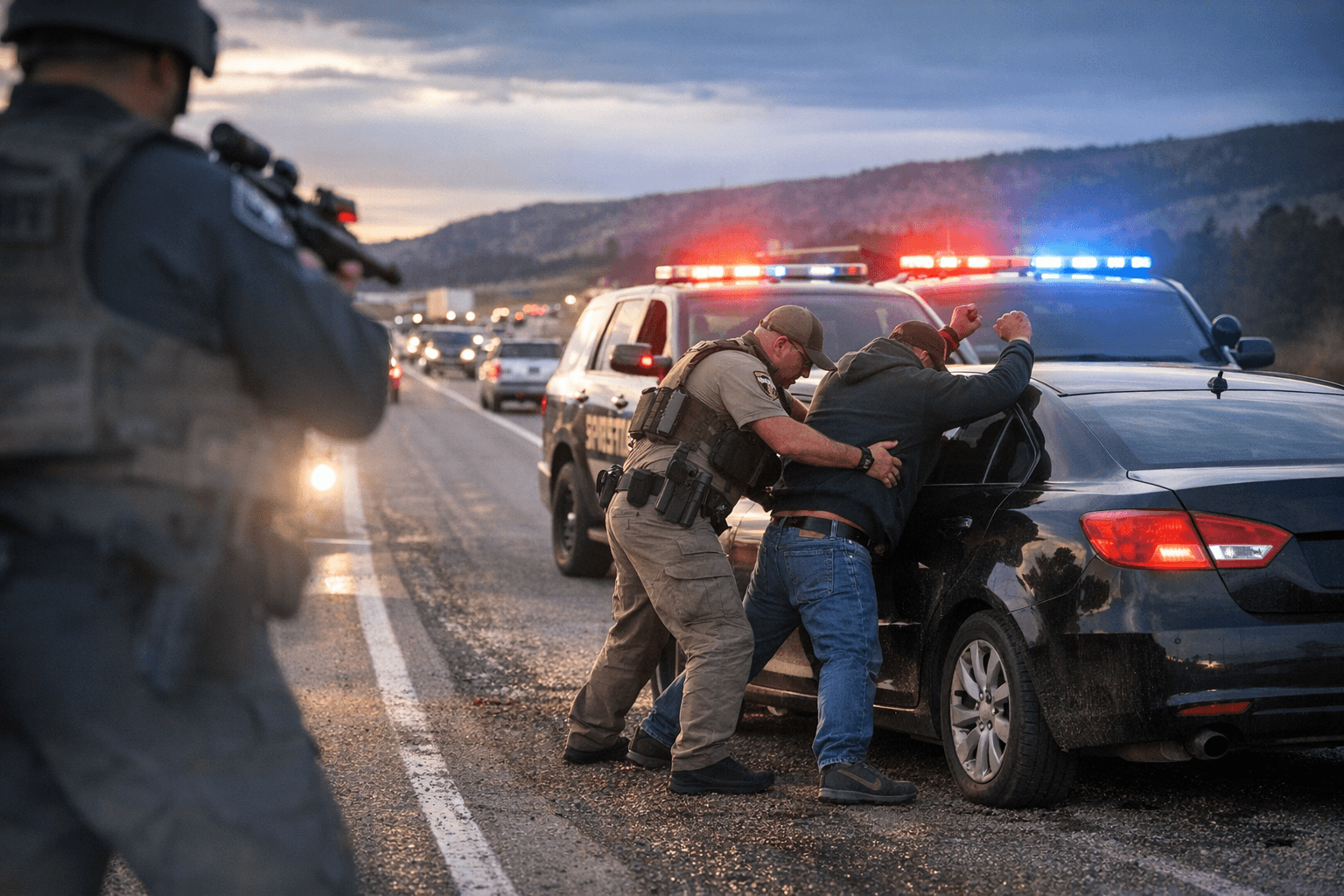 Douglas County deputies stop northbound I-25 vehicle wanted in multiple felonies