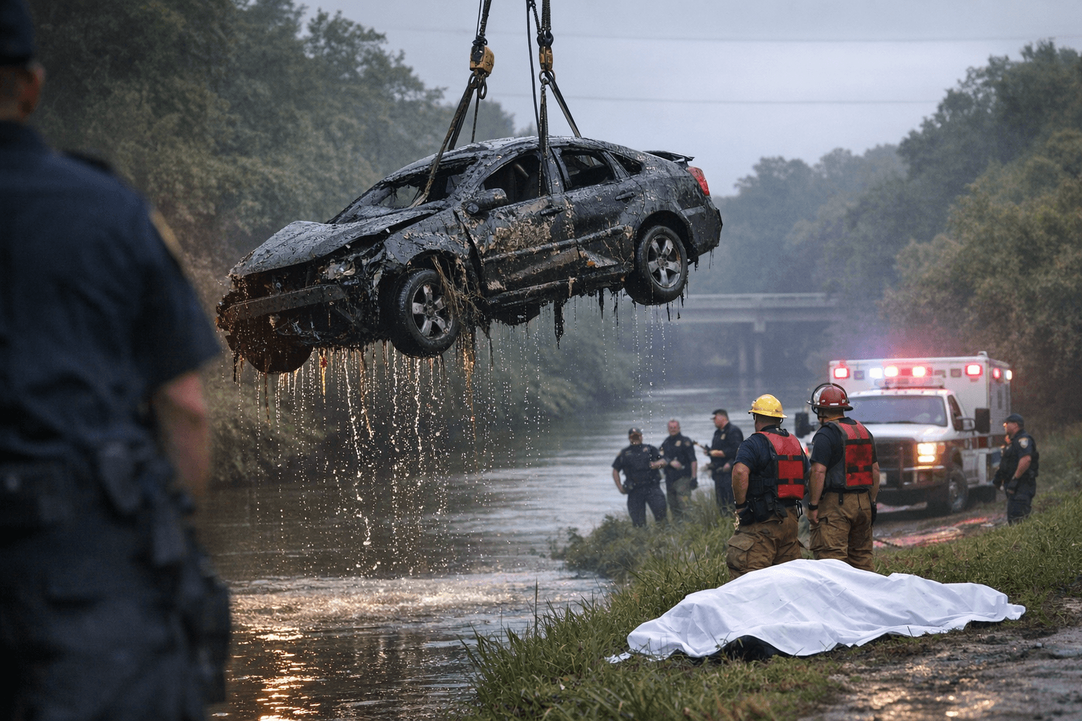 One Dead After Car Pulled From Baytown Bayou Near Kilgore Road