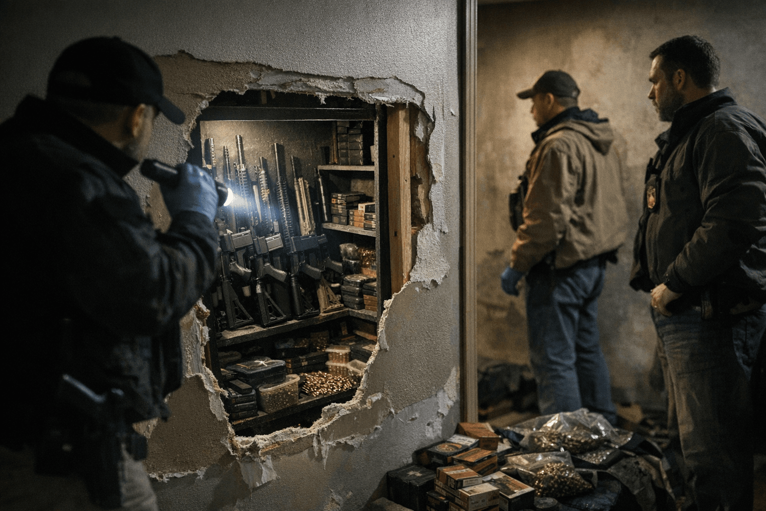 Hidden closet with guns found in Farmington; case heads to court