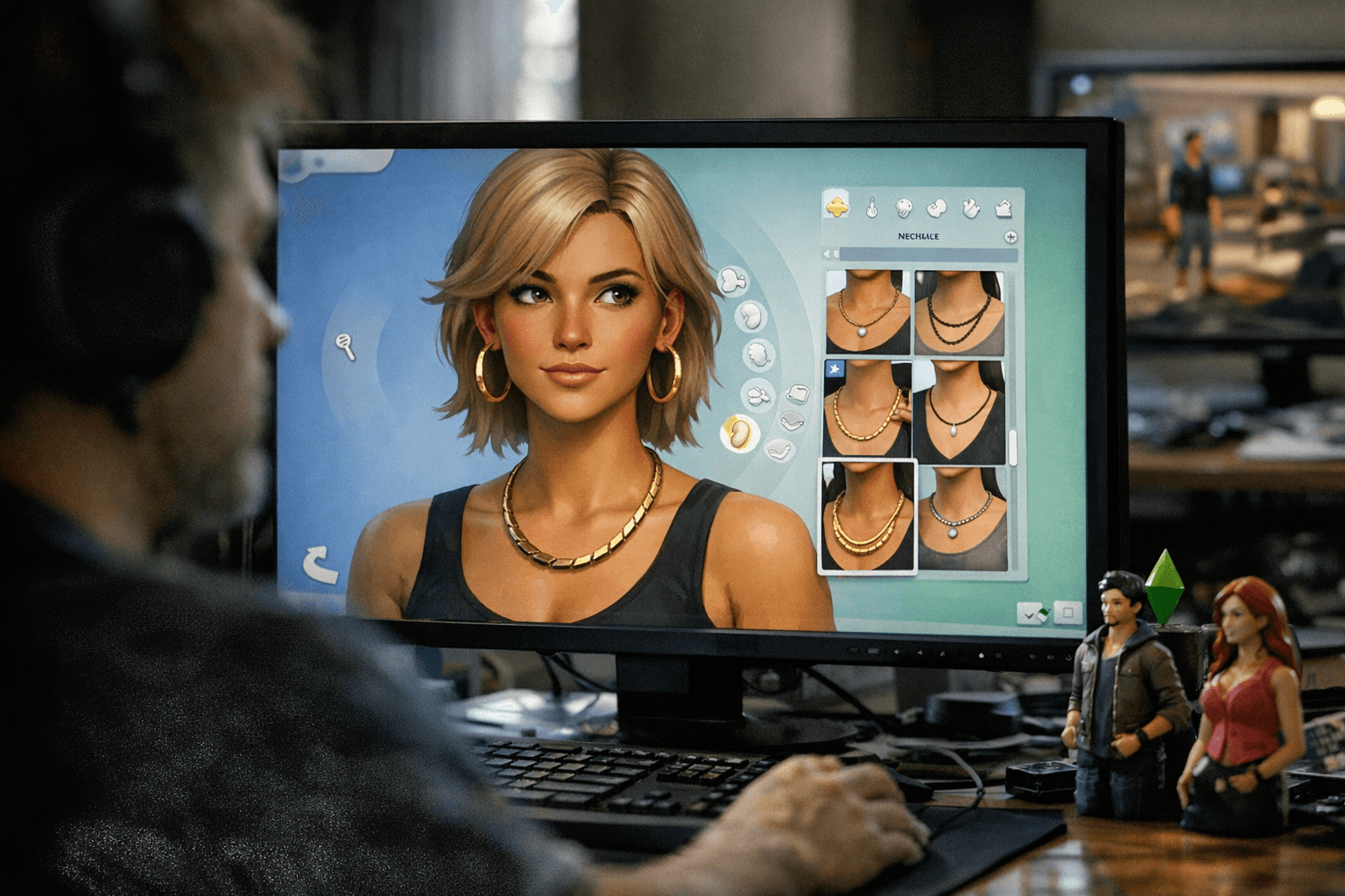 Pitted0live Releases Kathy Hoop Necklace Mod Compatible with The Sims Patch 1.120.140