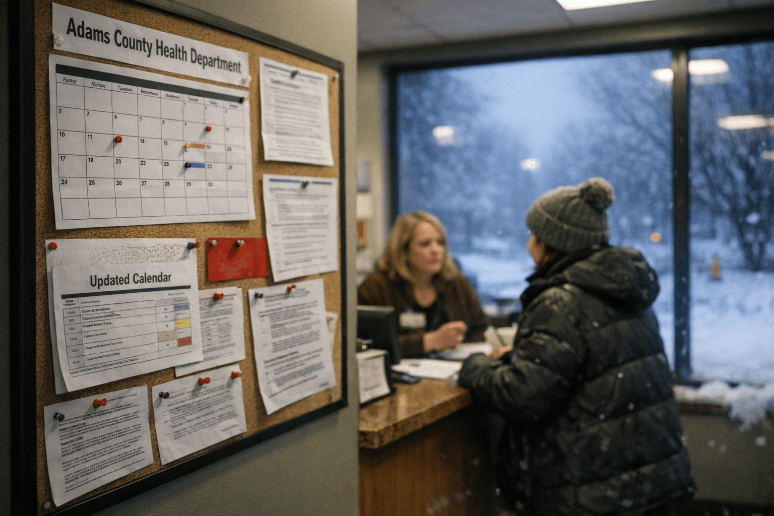 Adams County Health Department updates event calendar, public notices, closes Jan. 26