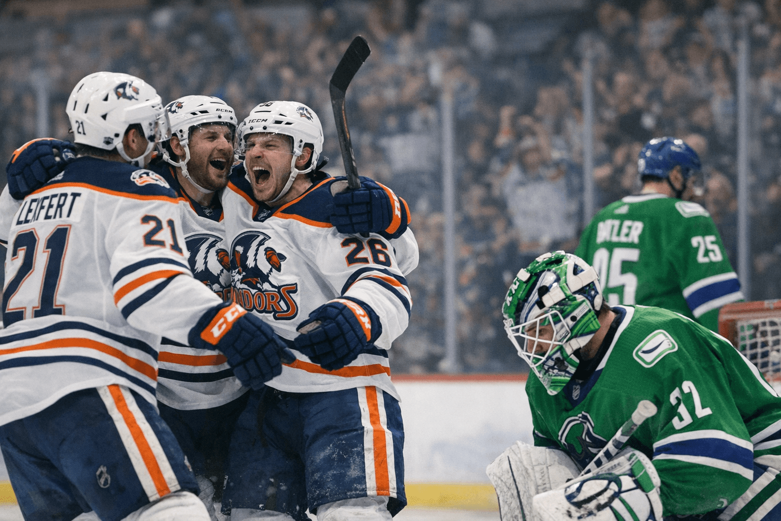 Condors erupt for five first-period goals in 7-2 rout of Canucks