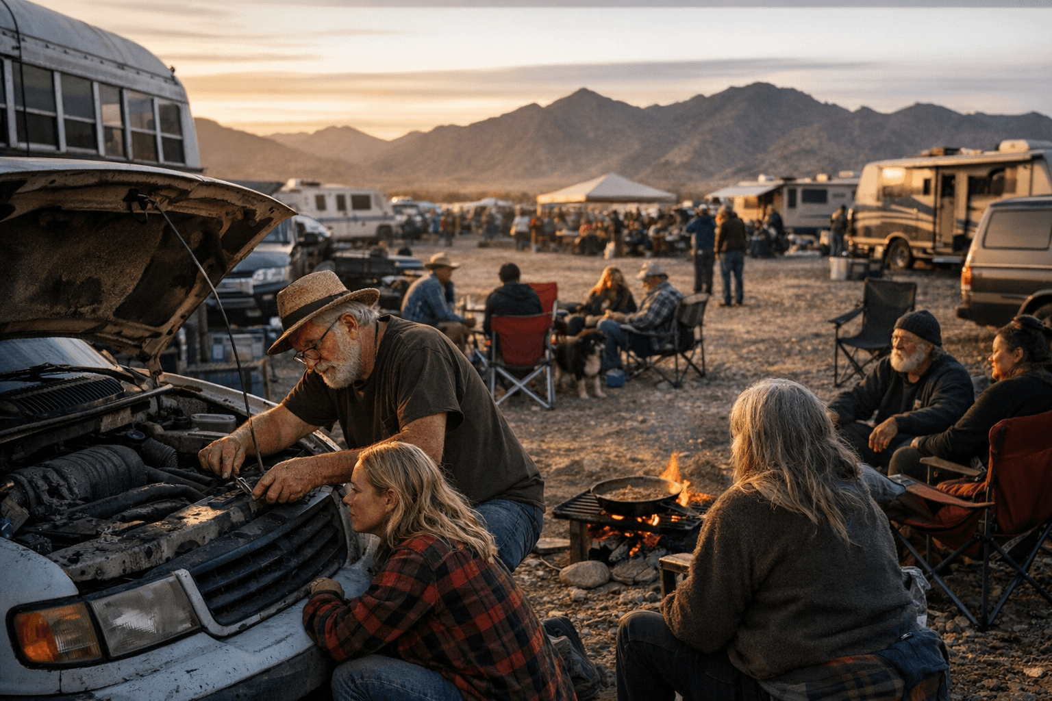 Rubber Tramp Rendezvous in Quartzsite, La Paz County Builds Nomad Community