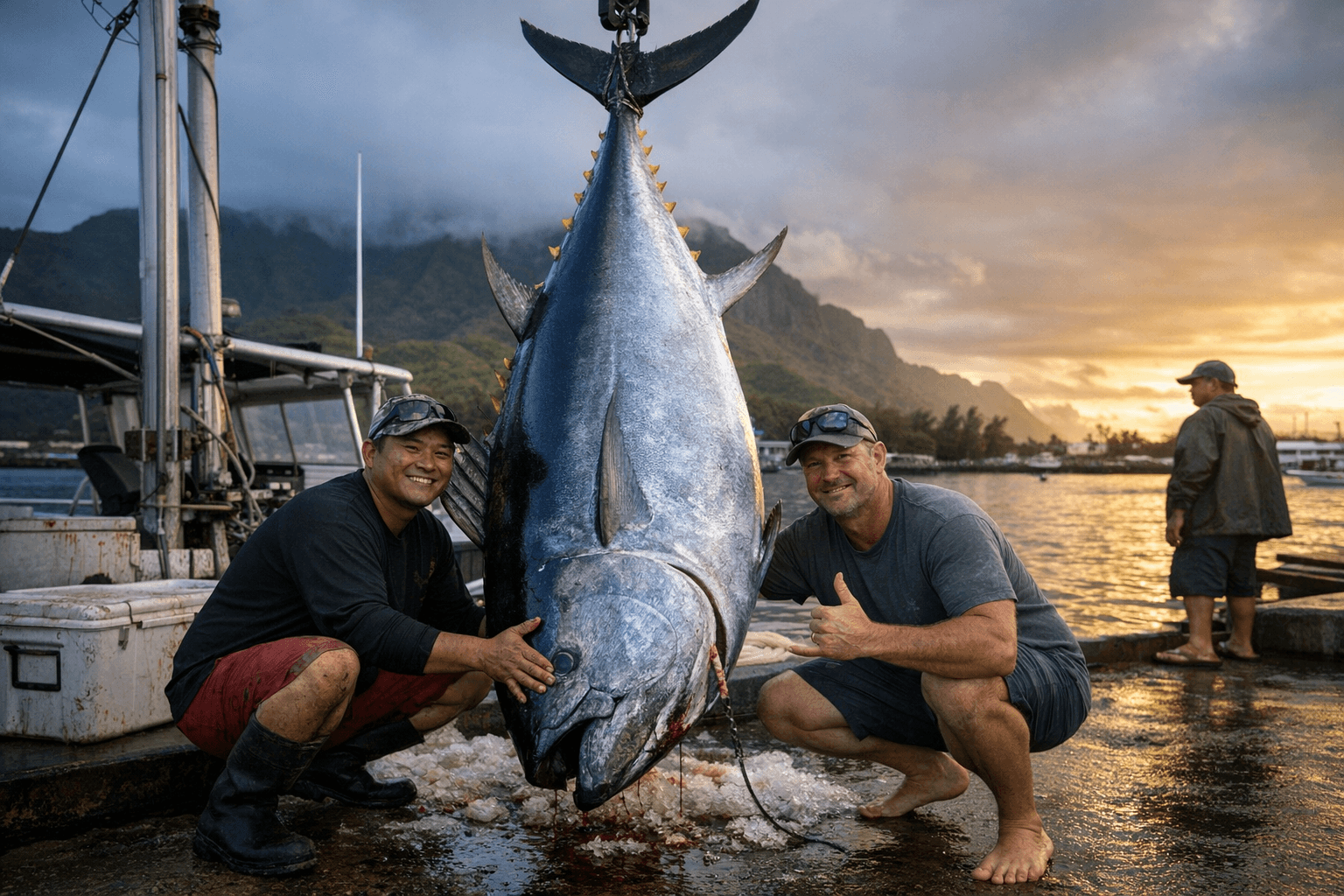 Kauai Fishermen Land Giant Bluefin Tuna Only Second Recorded in Hawaii