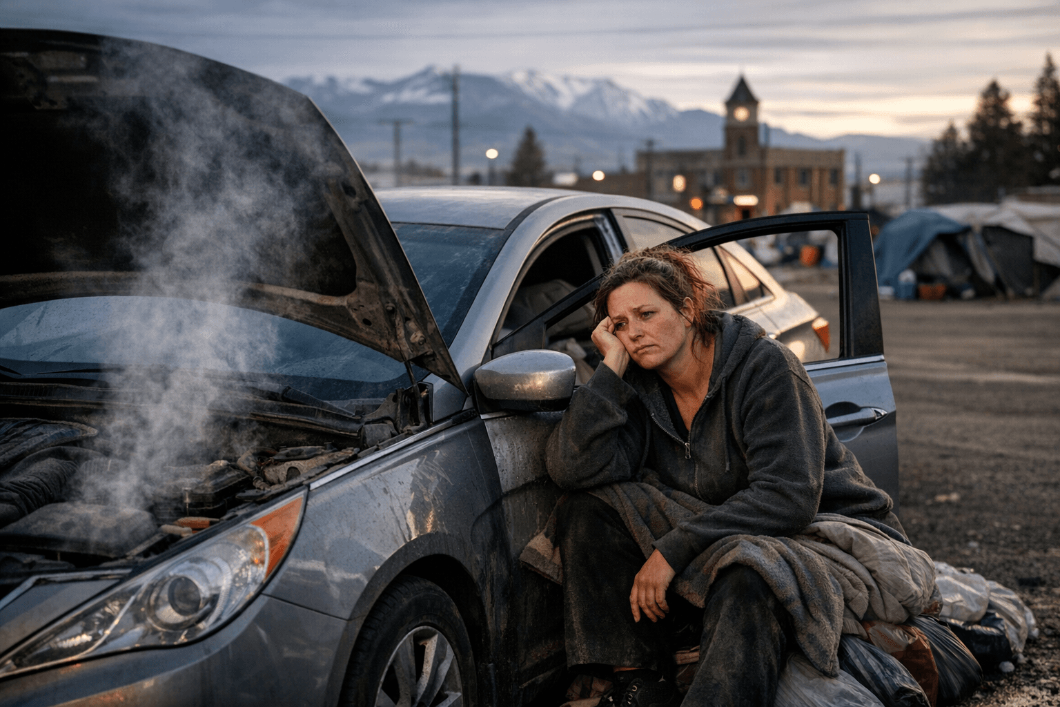 Newcomer’s Journey from Home to Broken Car Highlights Baker City Homelessness