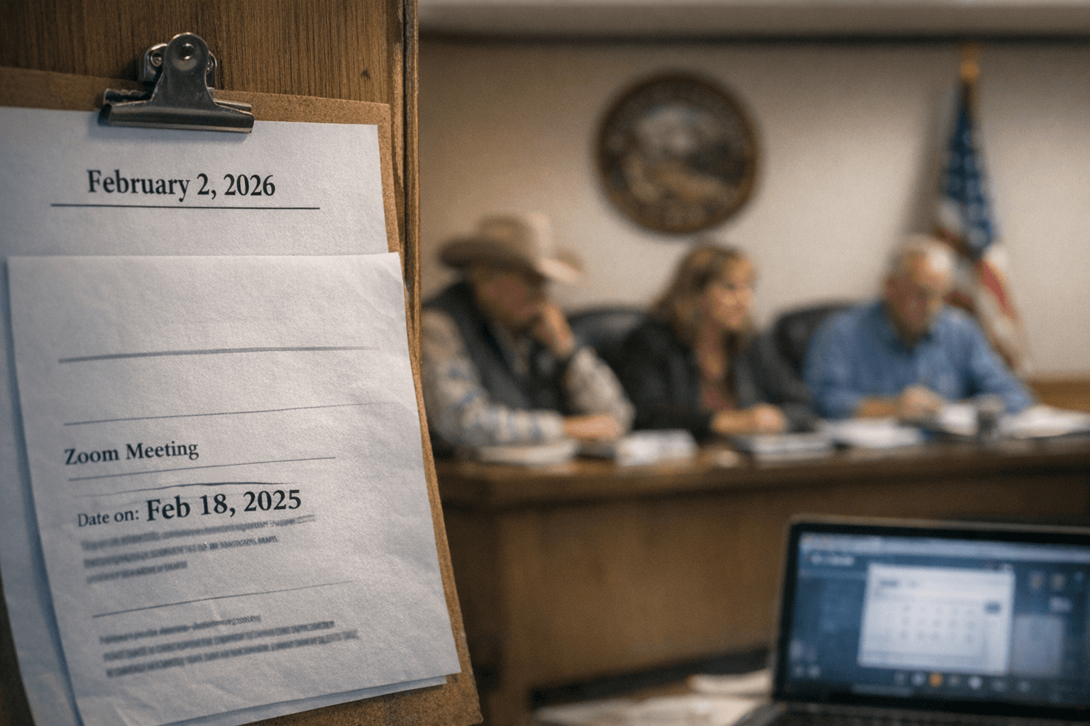 Dolores County posts Feb. 2, 2026 BOCC agenda; Zoom date mismatch