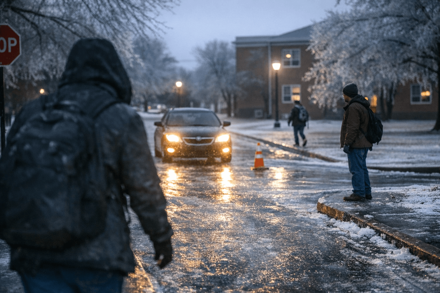 PCCUA Warns Students, Staff of Icy Roads Monday Across Three Campuses