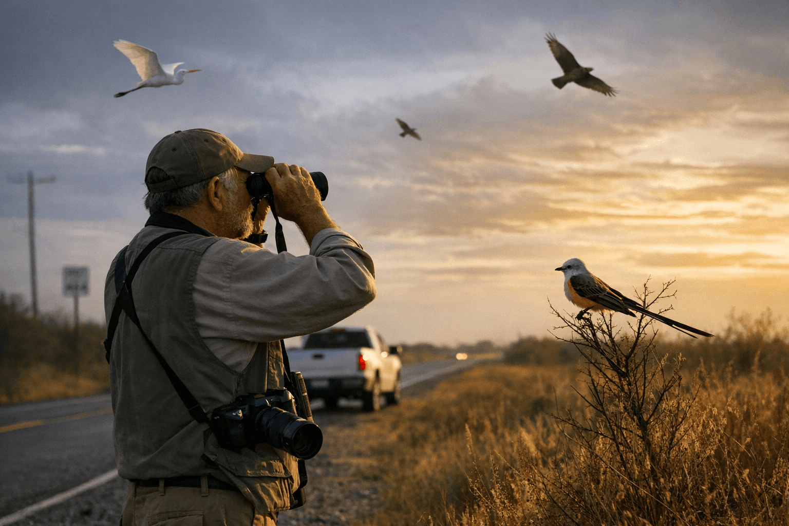 Ken Dayer Records Seven Bird Species in Hidalgo County Highway 464 Survey