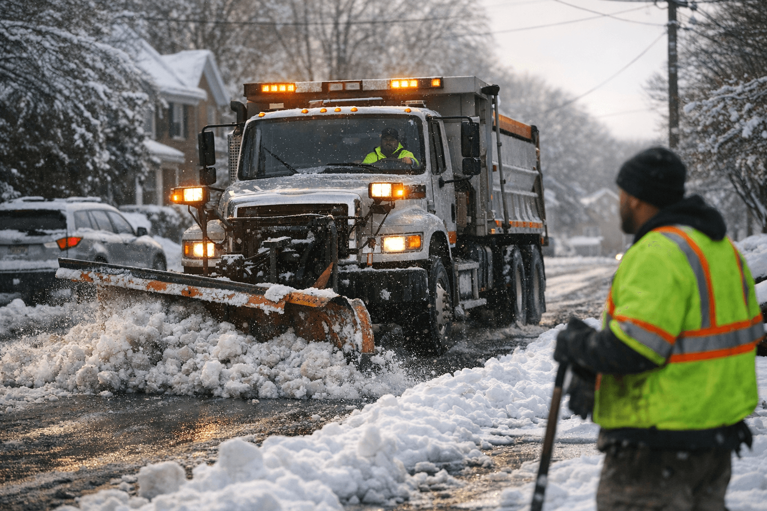 Wake County snowplow crews begin clearing secondary roads after storm