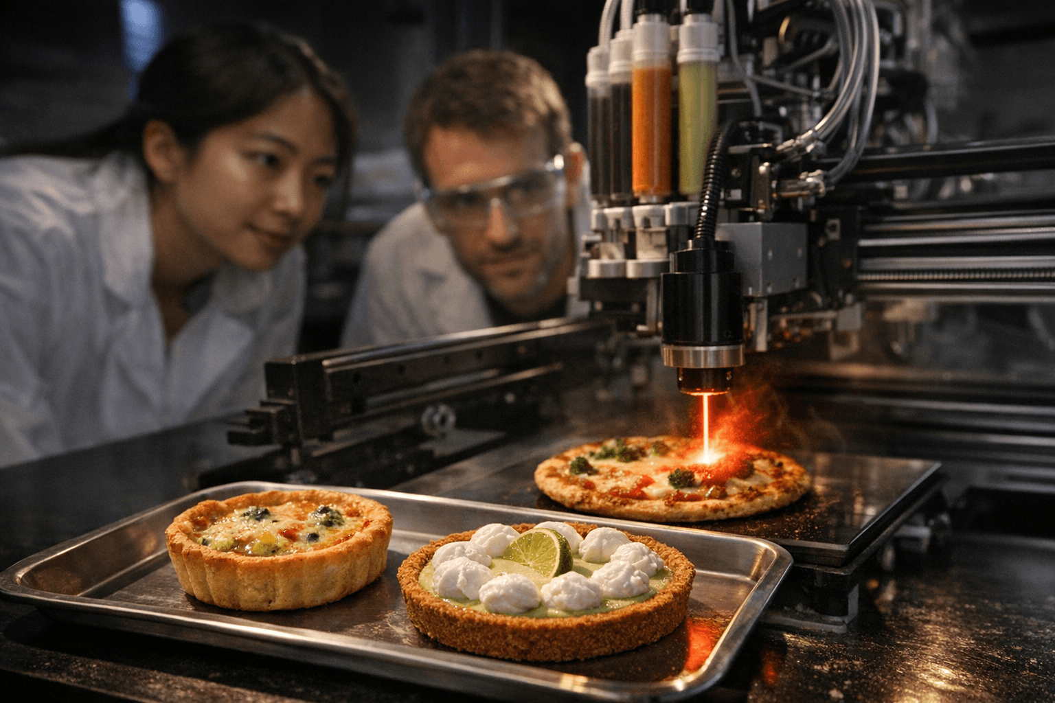 Columbia engineers 3D-print and laser-cook quiche tart, cauliflower pizza, key-lime pie