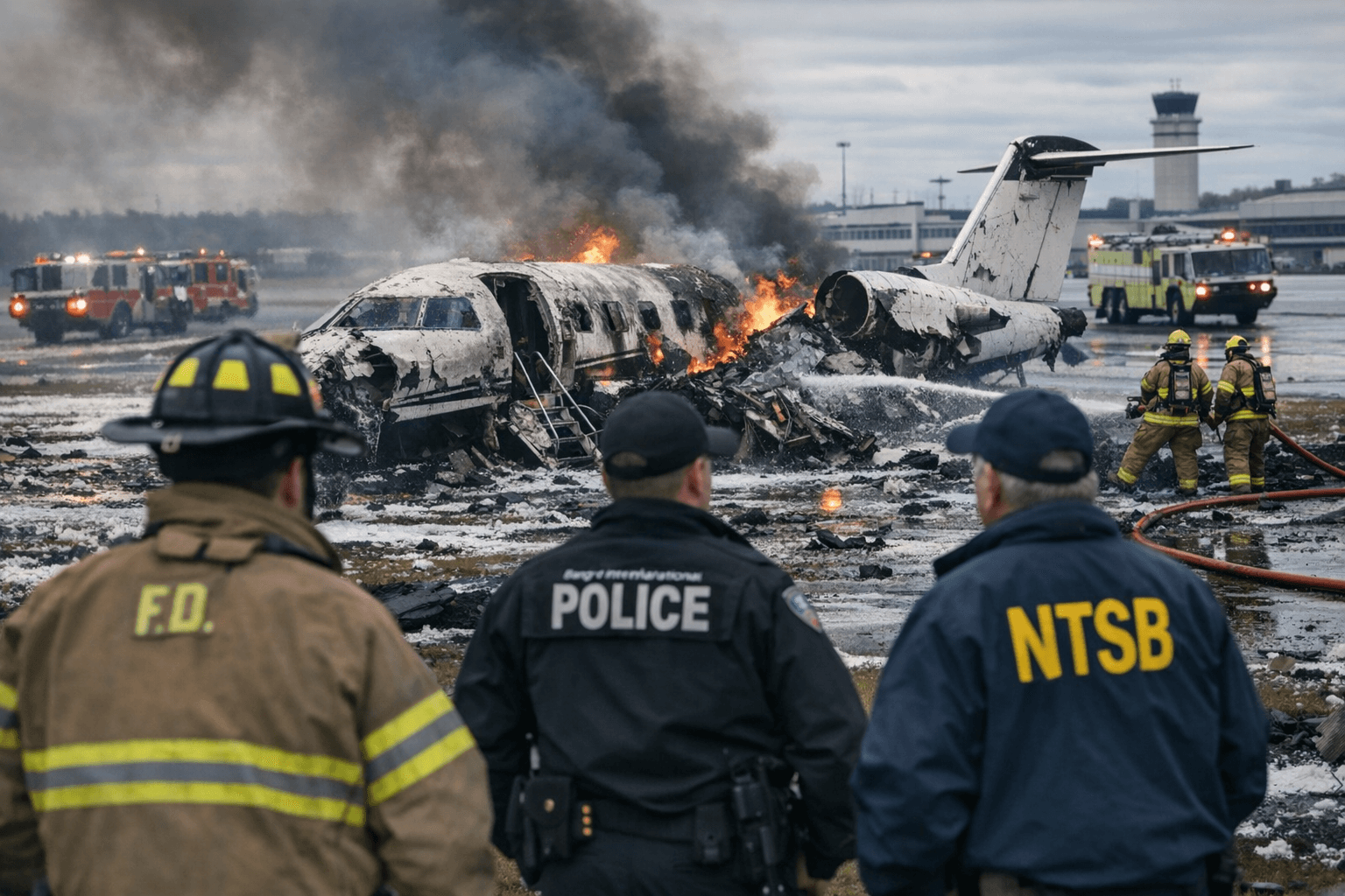 Six Killed When Bombardier Challenger 600 Crashes During Takeoff At Bangor Airport