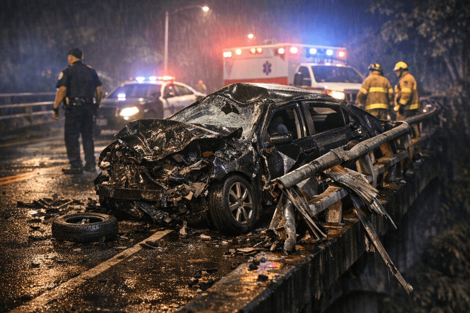 Man Dies After High-Speed Single-Vehicle Crash on Pauahi Street Bridge in Hilo