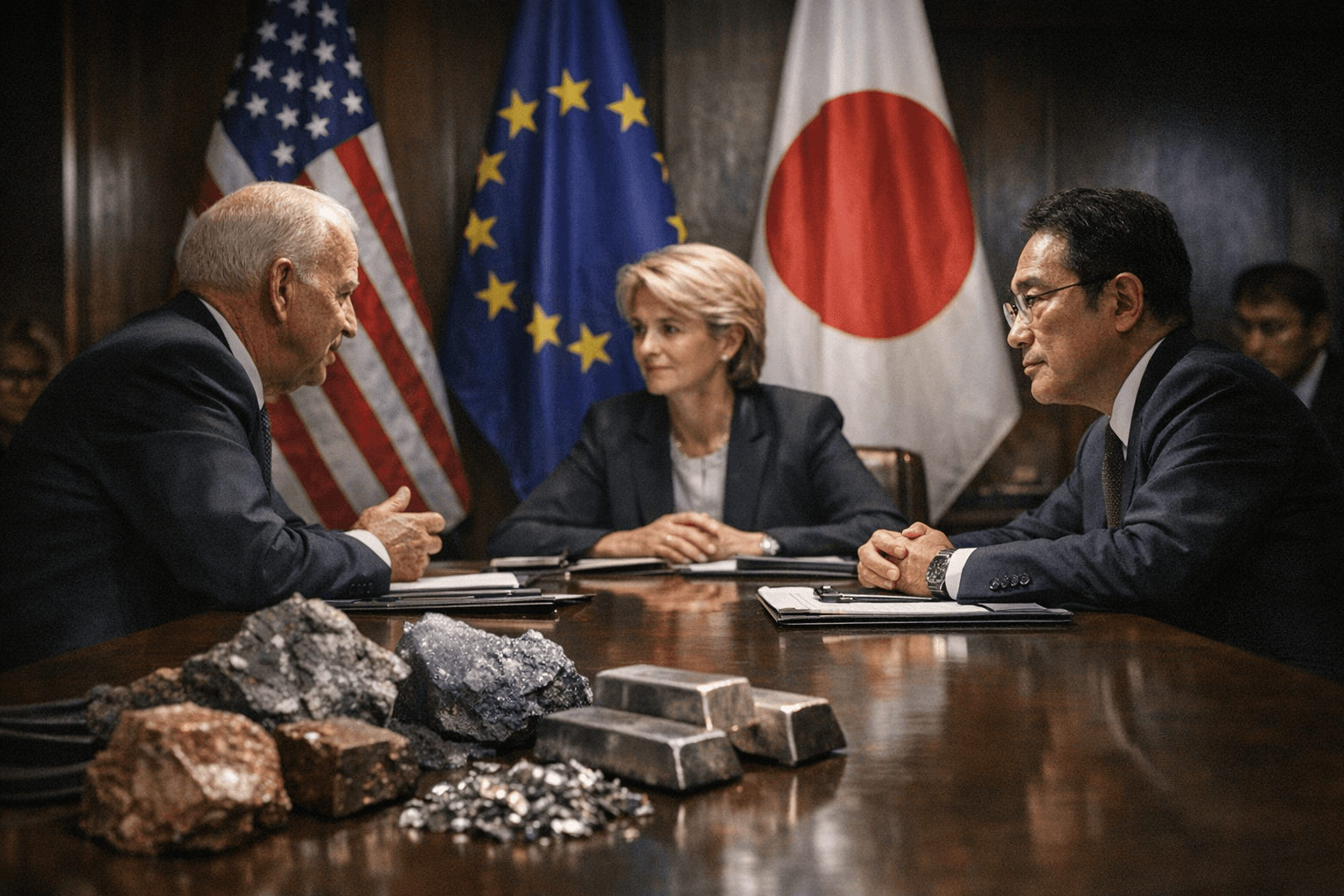 U.S., EU and Japan Forge Strategic Pact on Critical Minerals