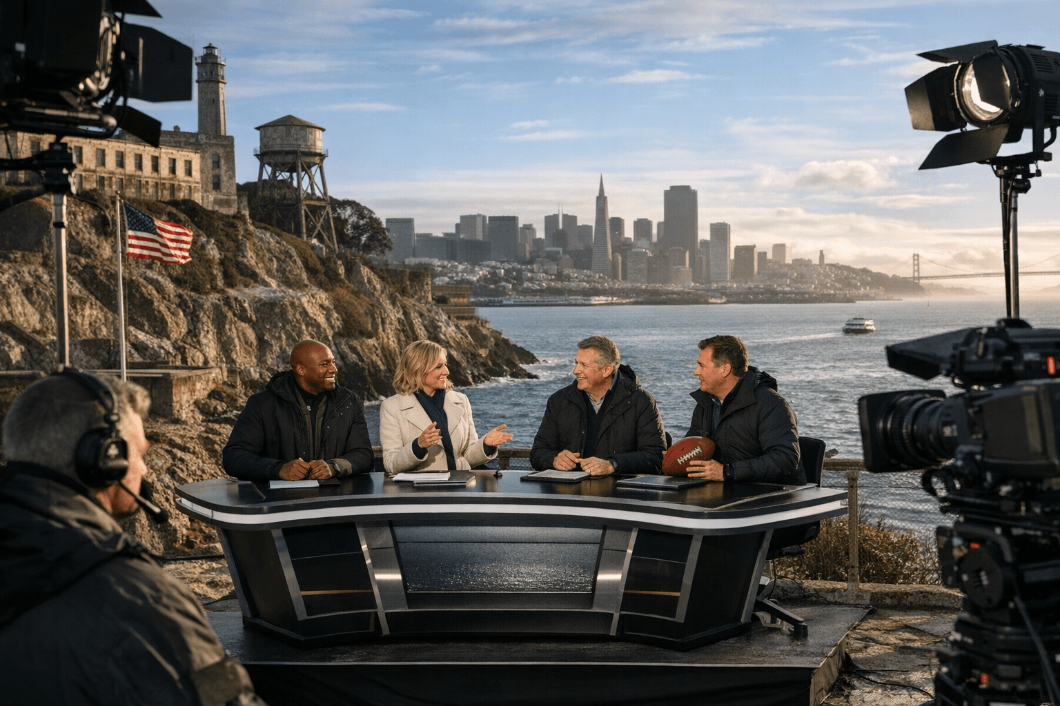 NBC Sports to Air First-Ever Live Super Bowl Pregame From Alcatraz